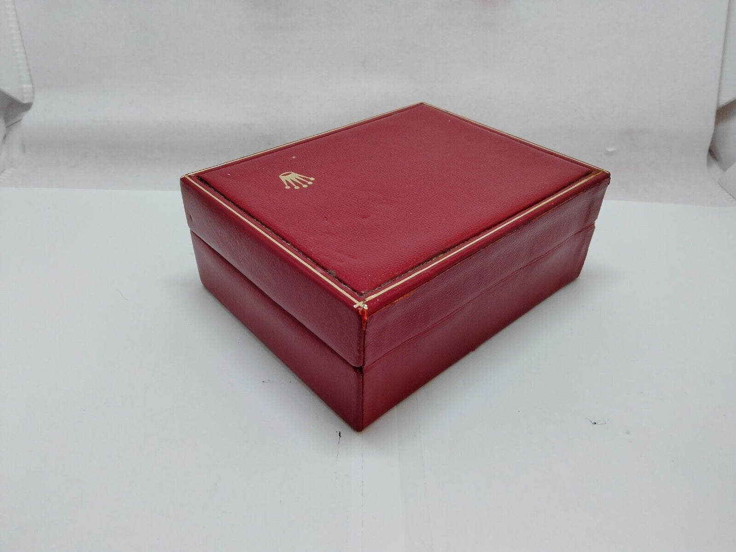 VINTAGE GENUINE ROLEX watch box case no inner cushion 14.00.02 red 1120011y5S