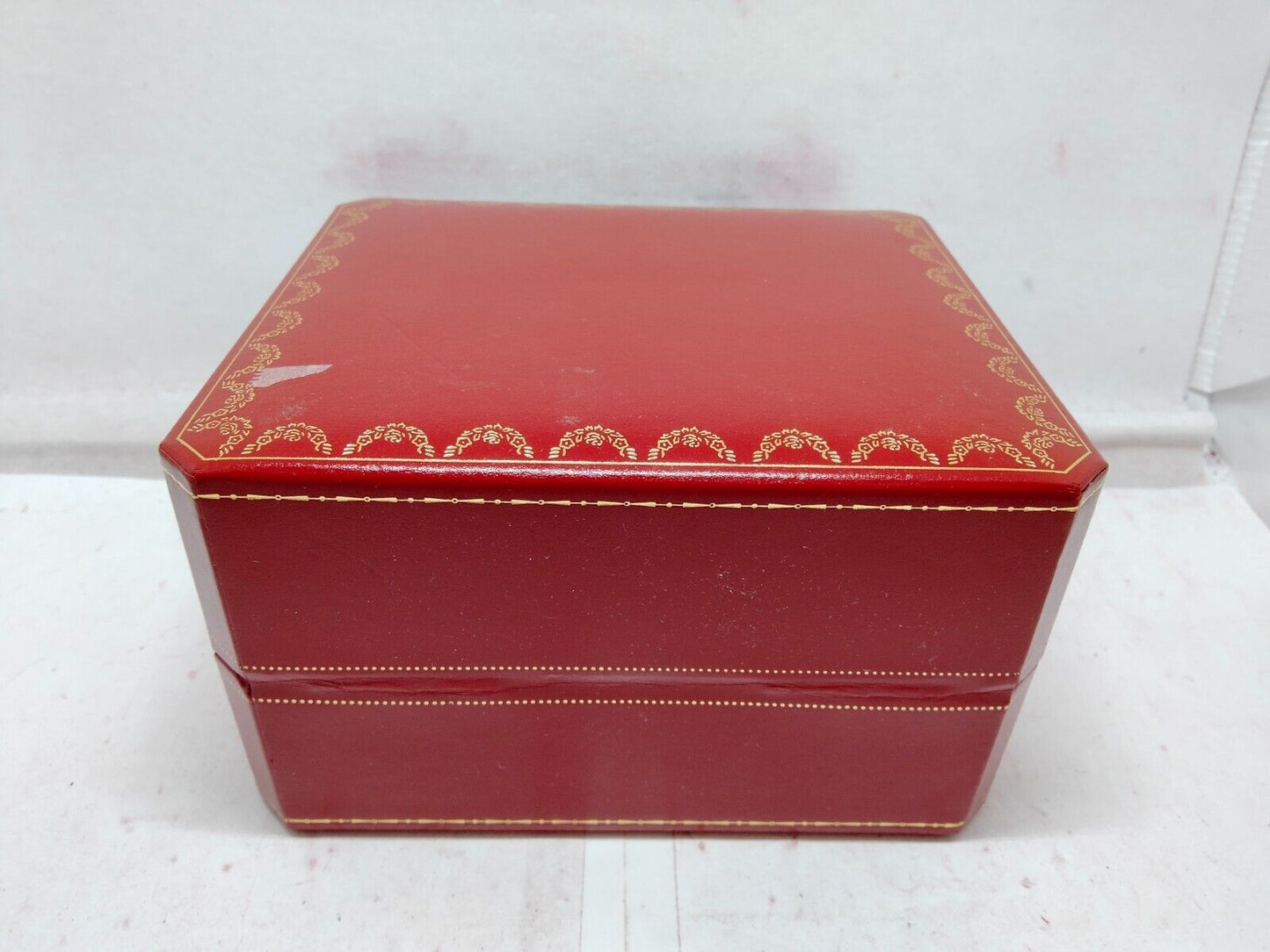 VINTAGE GENUINE CARTIER CO 1018 Red watch box case CO 1018 white 230921007y1S