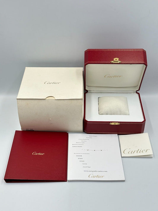 VINTAGE GENUINE CARTIER Red watch box case wood leather Booklet 240220008yA