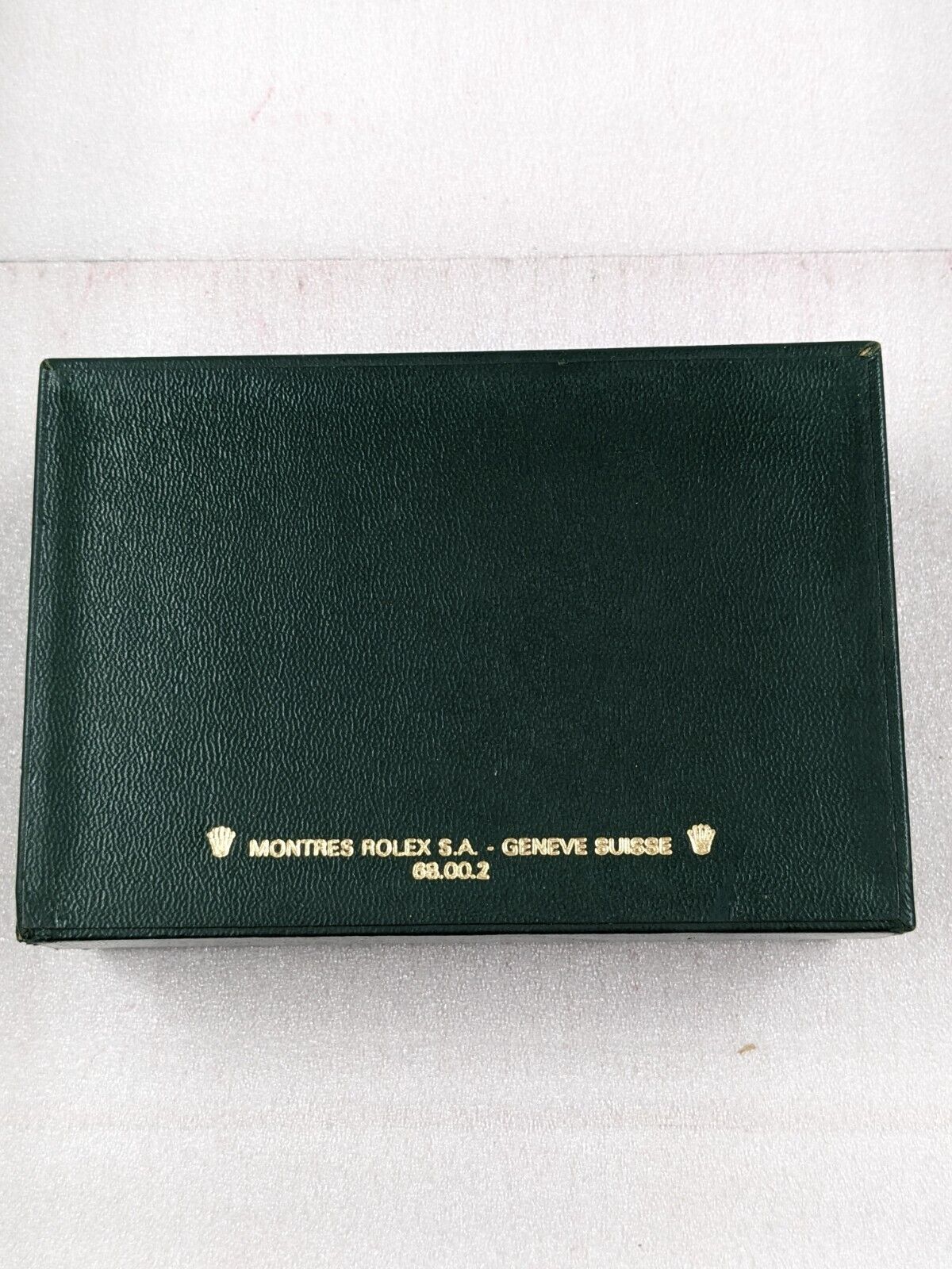 VINTAGE GENUINE ROLEX Green watch box case 68.00.2 wood leather 231214006y7S