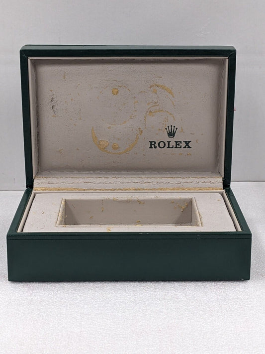 VINTAGE GENUINE ROLEX Green watch box case 68.00.2 leather no inner 231109004y8S