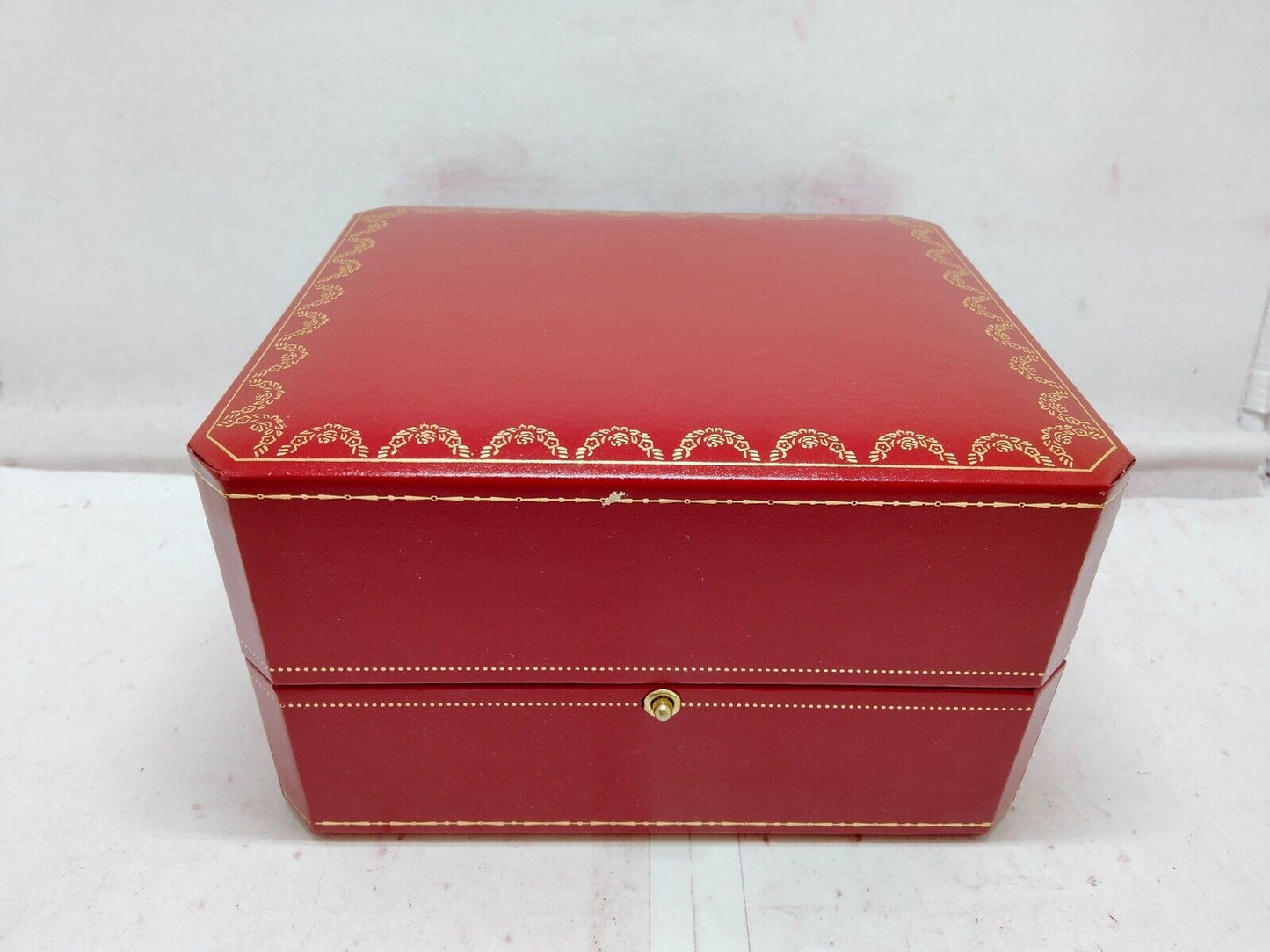 VINTAGE GENUINE Cartier Red watch box case booklet CO1018 wood 230921007y10S