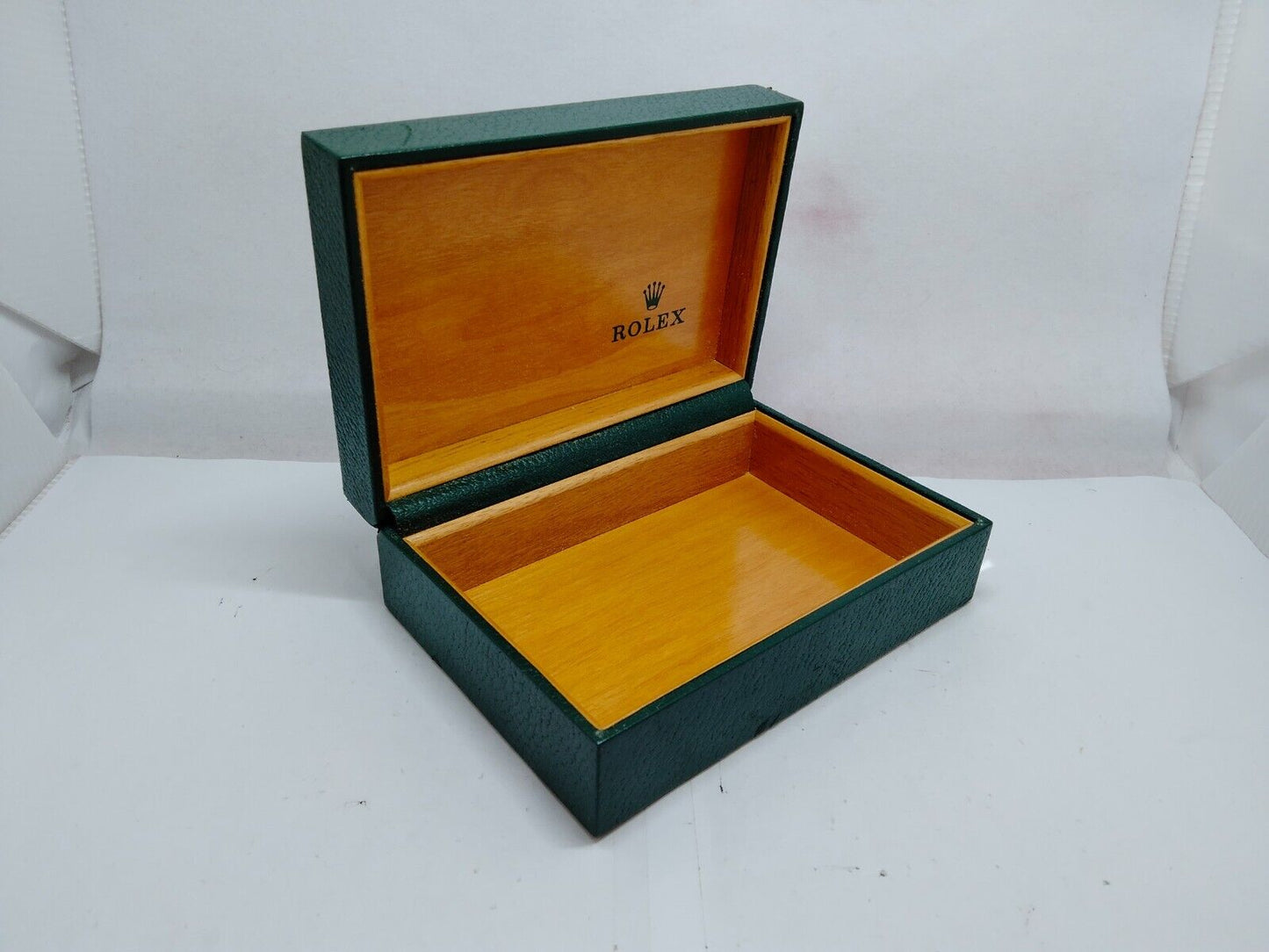 VINTAGE GENUINE ROLEX watch box case 68.00.55 Green no inner calendar 0129005y2S