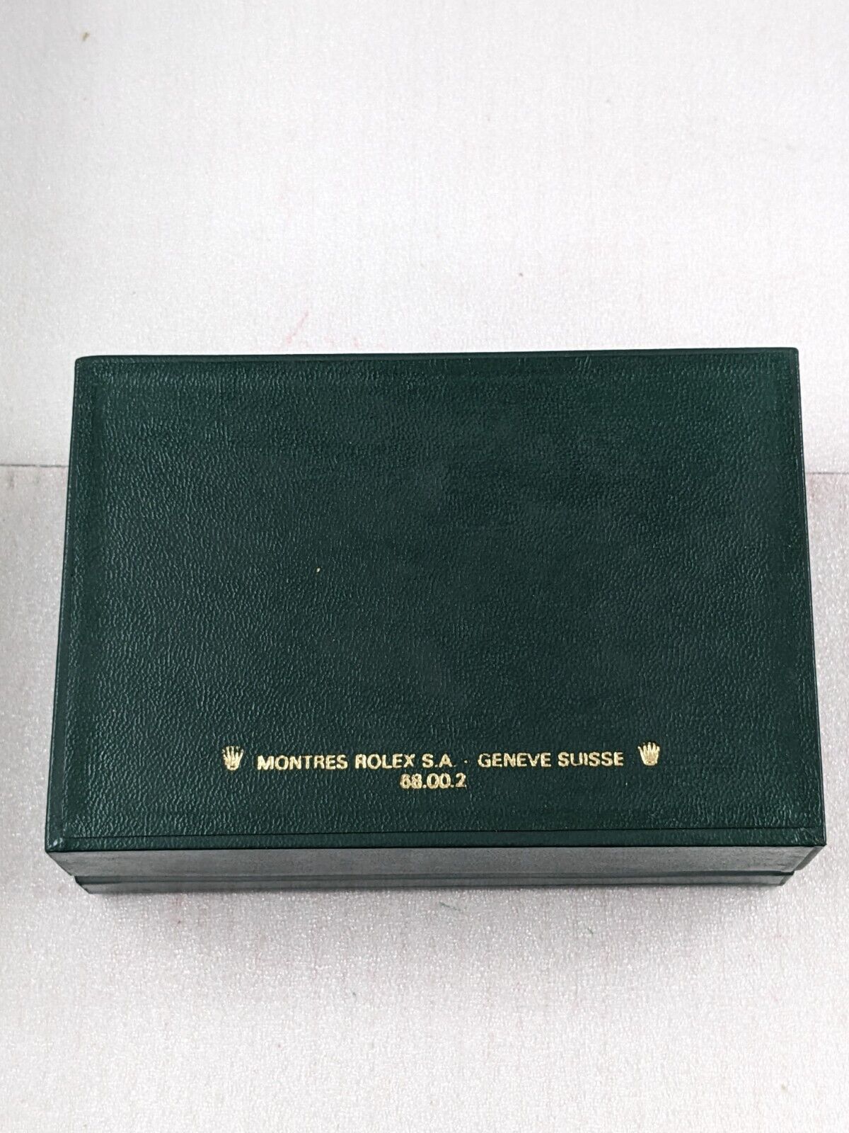 VINTAGE GENUINE ROLEX Green watch box case 68.00.2 leather no inner 231109004y7S