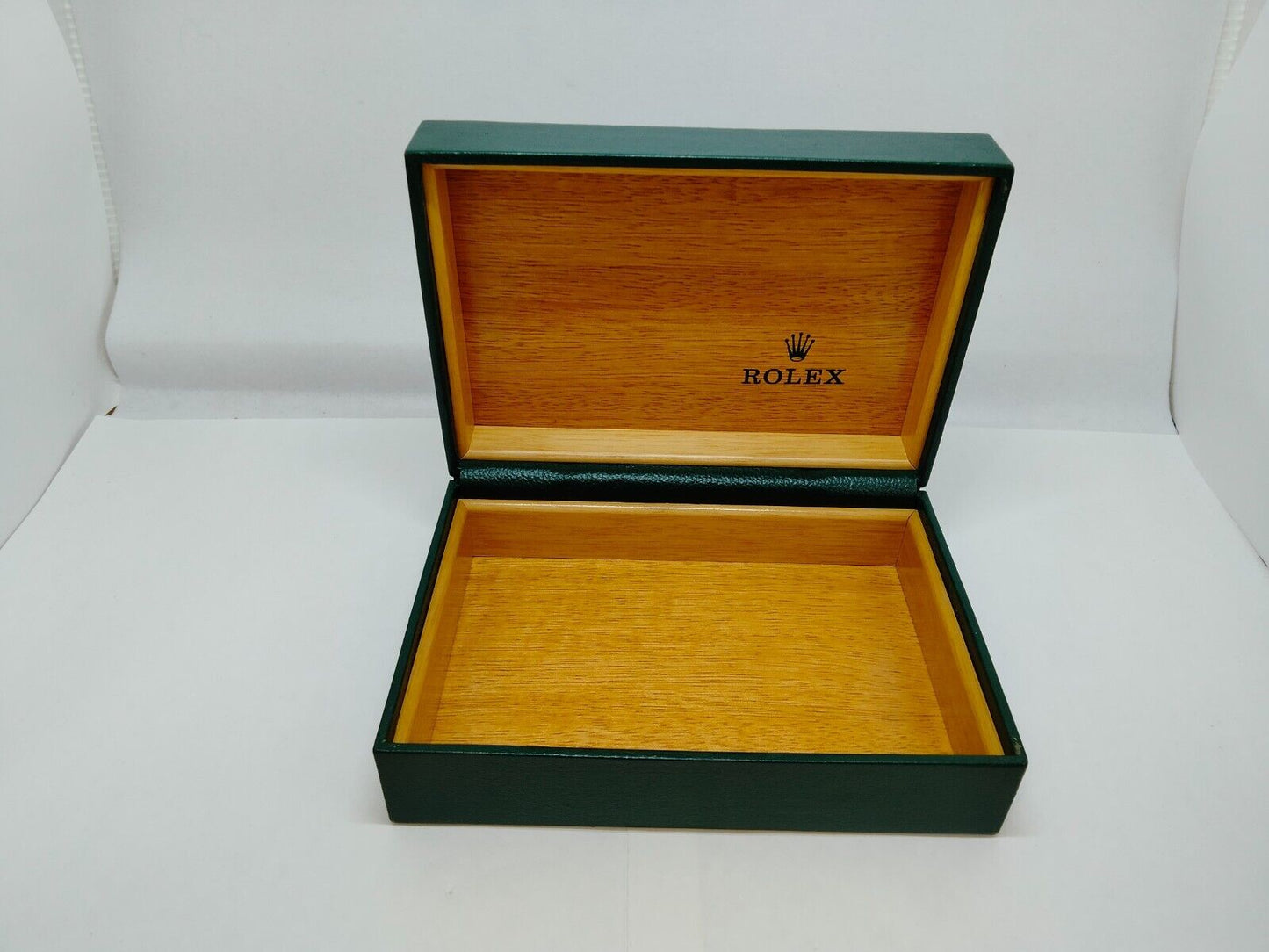 VINTAGE GENUINE ROLEX watch box case no inner cushion 68.00.71 Green 0619001y10S