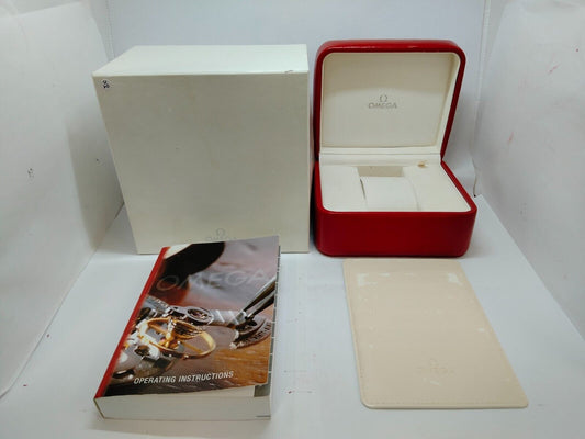 VINTAGE GENUINE OMEGA Seamaster Speedmaster watch box case booklet red 1003001yS