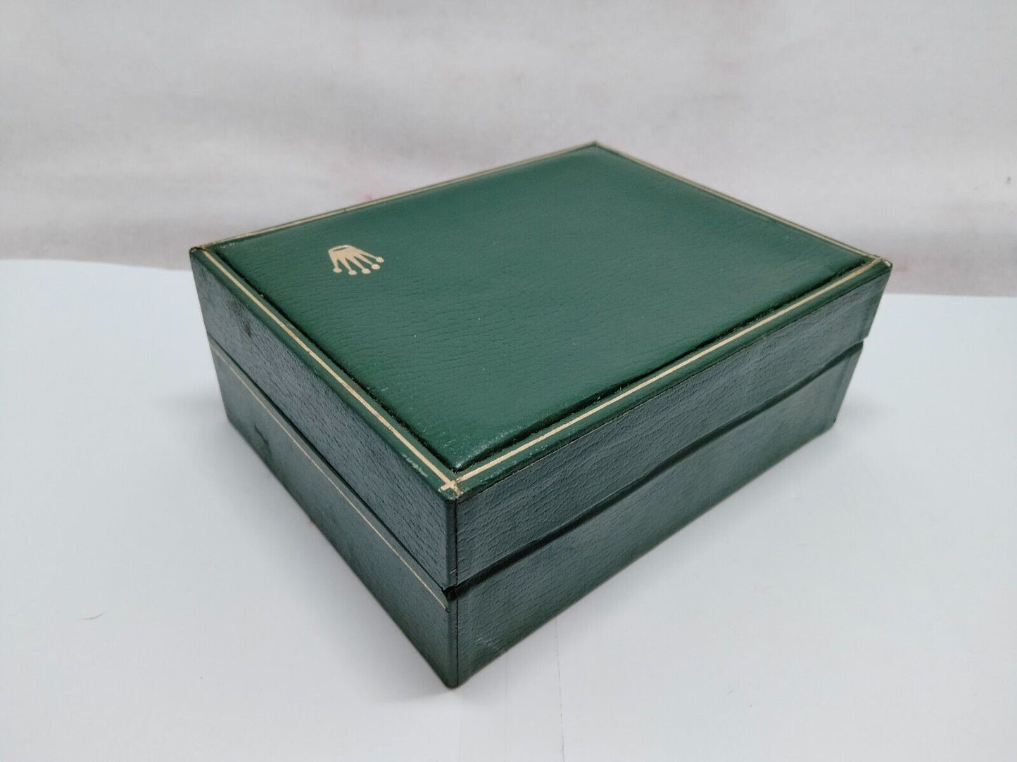 GENUINE ROLEX Green watch box case 11.00.2 wood leather no inner 230625002yS