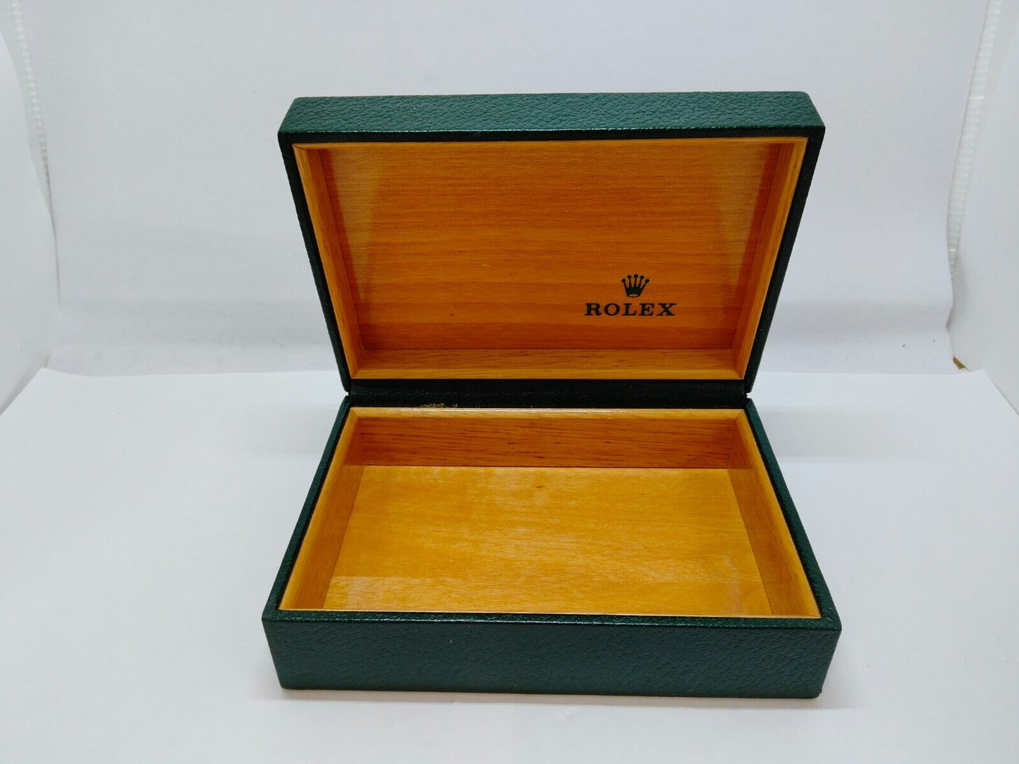 VINTAGE GENUINE ROLEX watch box case no inner cushion 68.00.55 Green 0611002yS