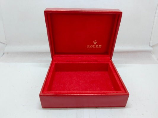 VINTAGE GENUINE ROLEX  watch box case 14.00.02 red leather no inner 230819002y6S