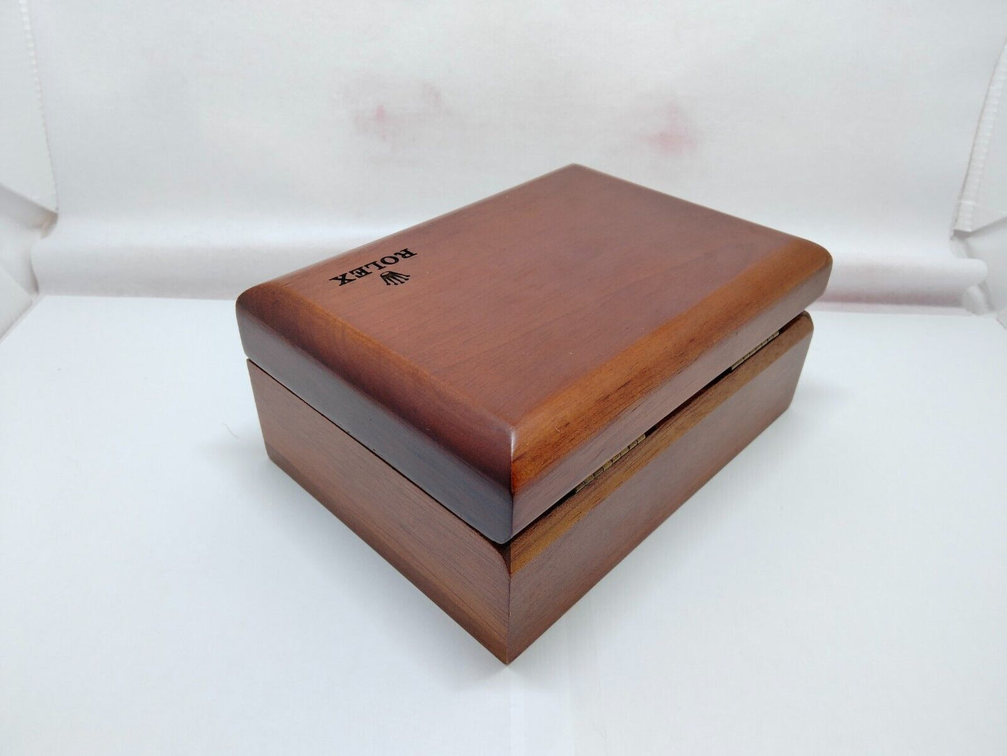 VINTAGE GENUINE ROLEX Watch Box case Wood Green no inner cushion 1115007y3S