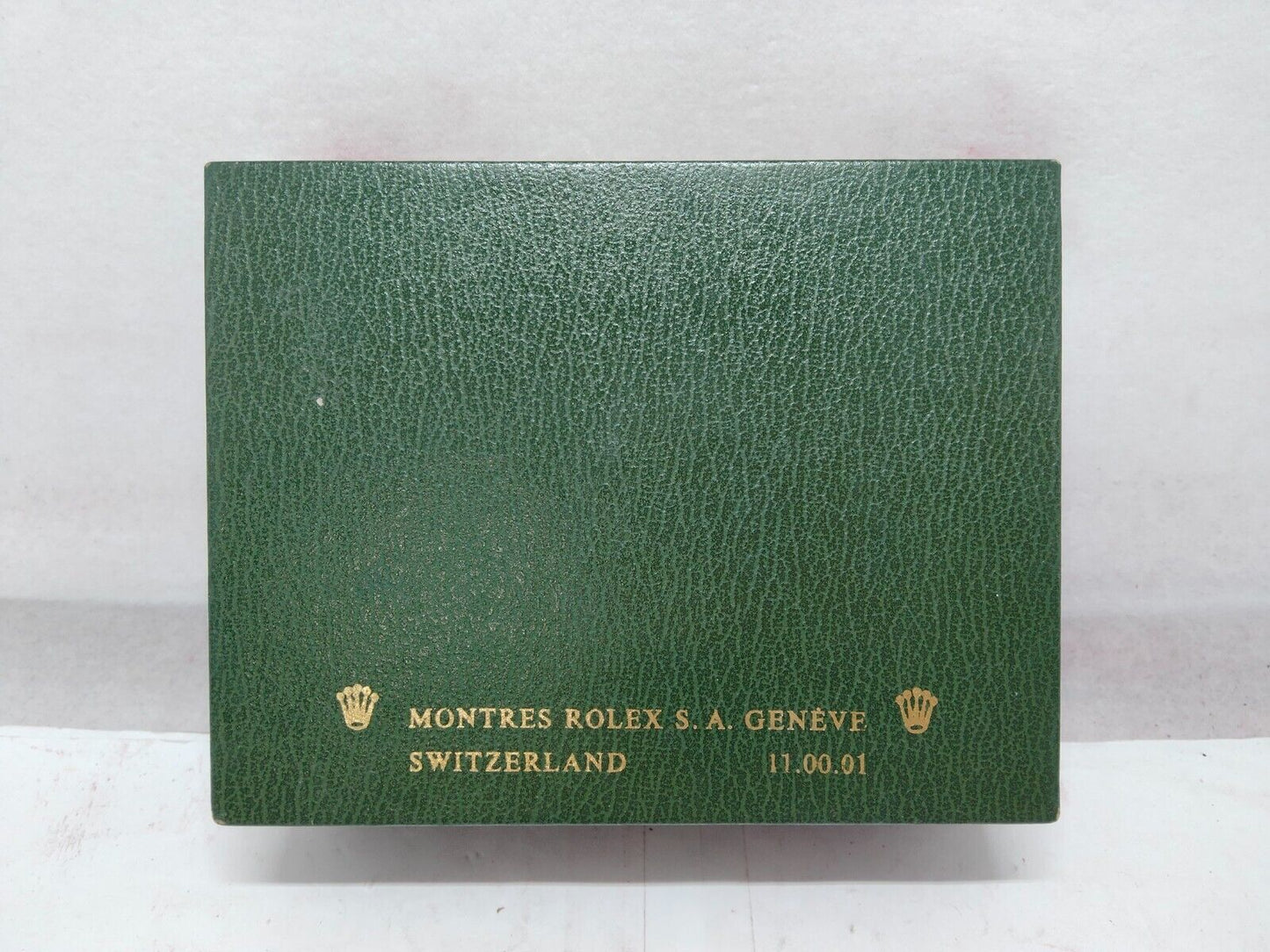 VINTAGE GENUINE ROLEX watch box case 11.00.91 Green wood no inner 231203007y2S