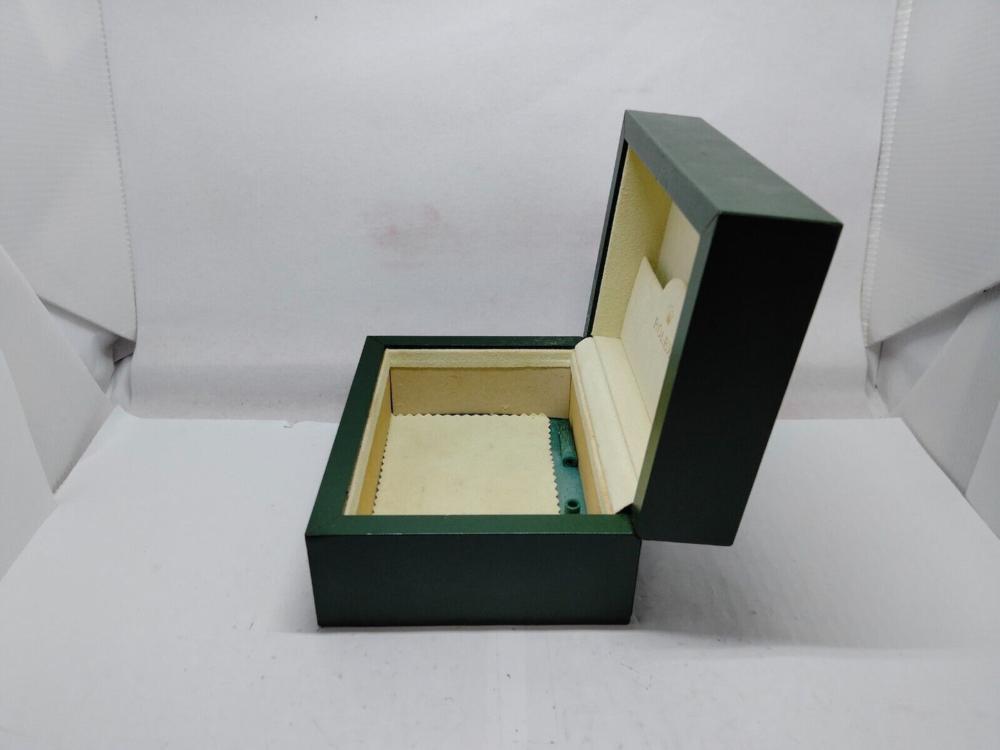 VINTAGE GENUINE ROLEX watch box case 30.00.02 pas de vague intérieure vert...