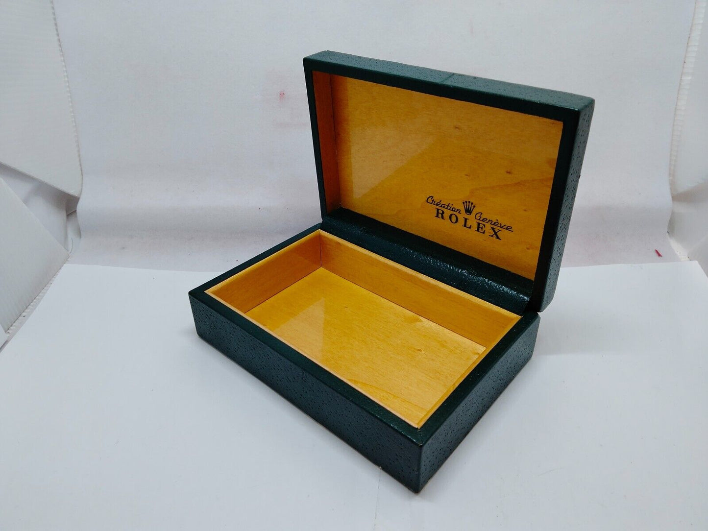 VINTAGE GENUINE ROLEX Green watch box case 68.00.3 no inner cushion 1029002y2S