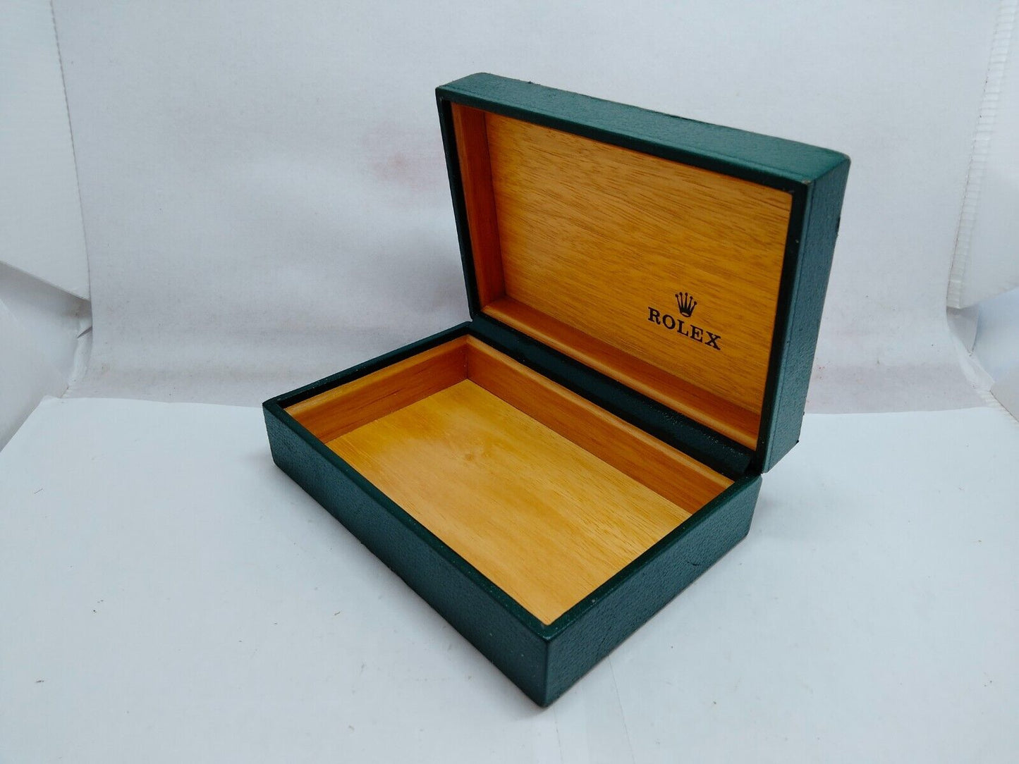 VINTAGE GENUINE ROLEX Green watch box case 68.00.71 no inner wood 230610001y2S