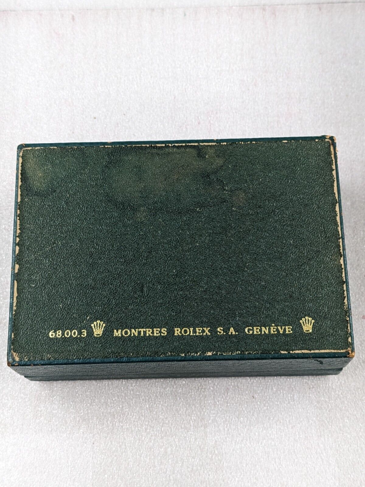 VINTAGE GENUINE ROLEX Green watch box case no inner 68.00.3 wood 231112002y1S