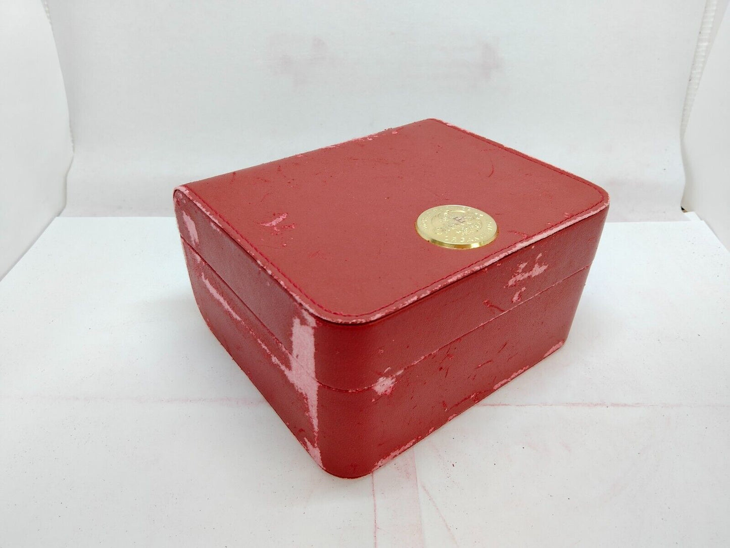 VINTAGE GENUINE OMEGA Speedmaster Seamaster Watch Red Box Case leather 0914026yS