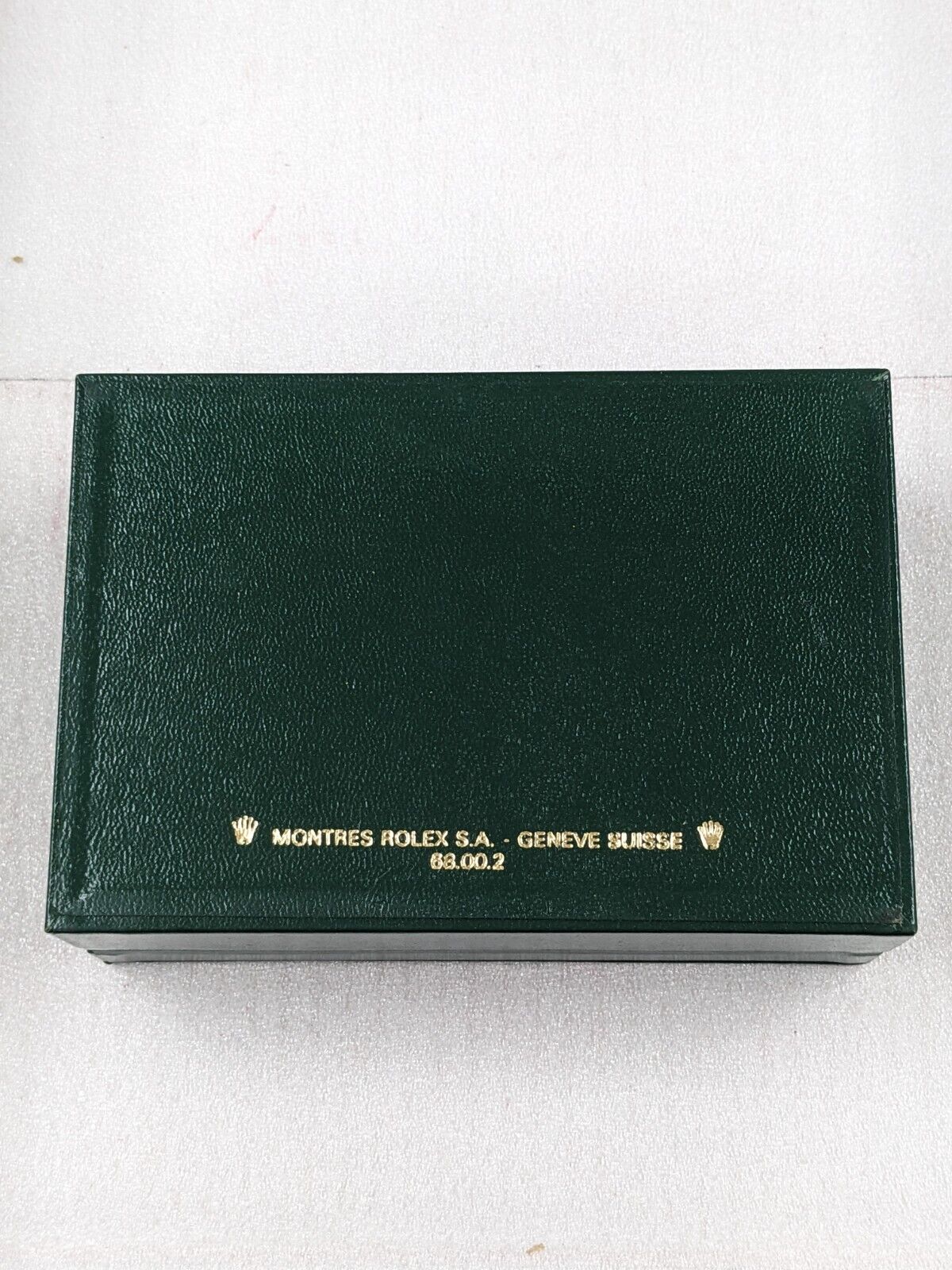 VINTAGE GENUINE ROLEX Green watch box case 68.00.2 wood leather 231214006y5S