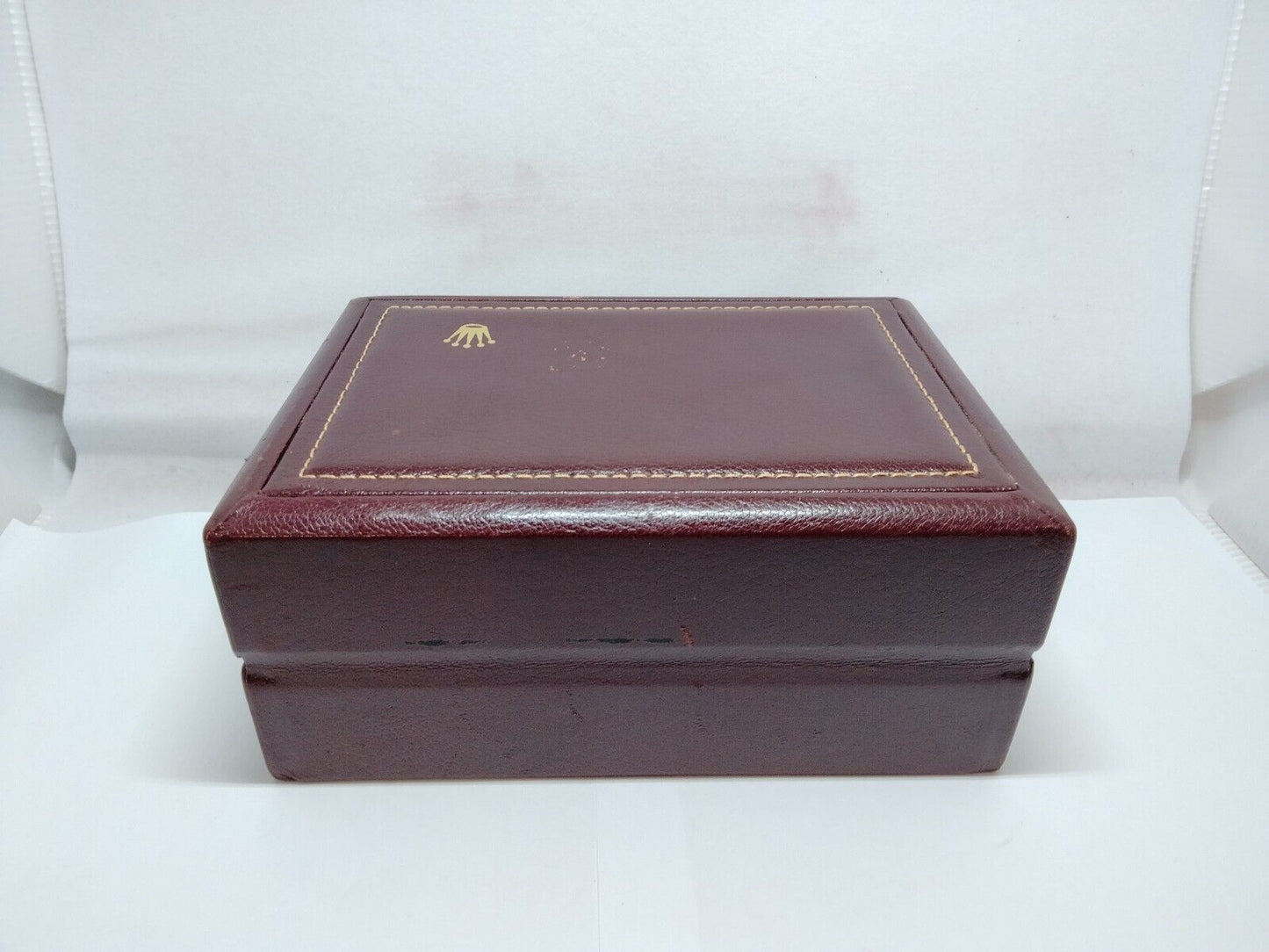 VINTAGE GENUINE ROLEX watch box case wood brown red 53.00.01 no inner 1009005y1S