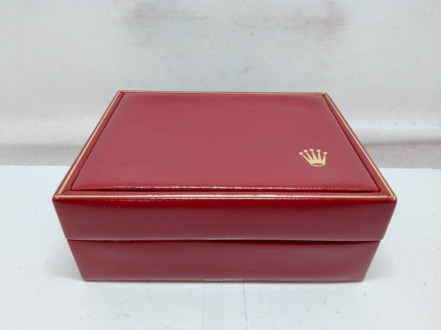 VINTAGE GENUINE ROLEX watch box case red 14.00.02 wood no inner 230921008y5S