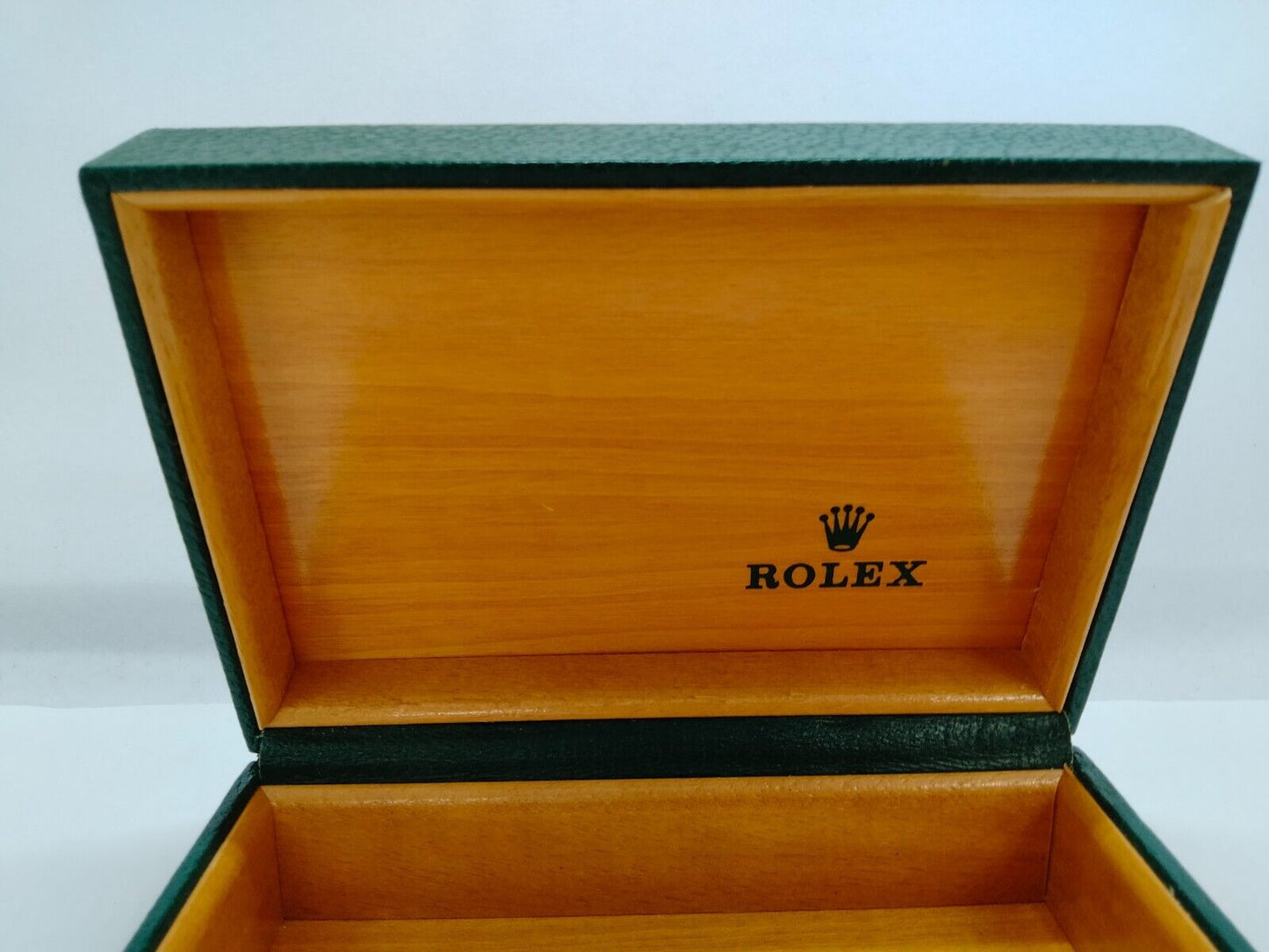 VINTAGE GENUINE ROLEX watch box case green 68.00.05 0619002y4S