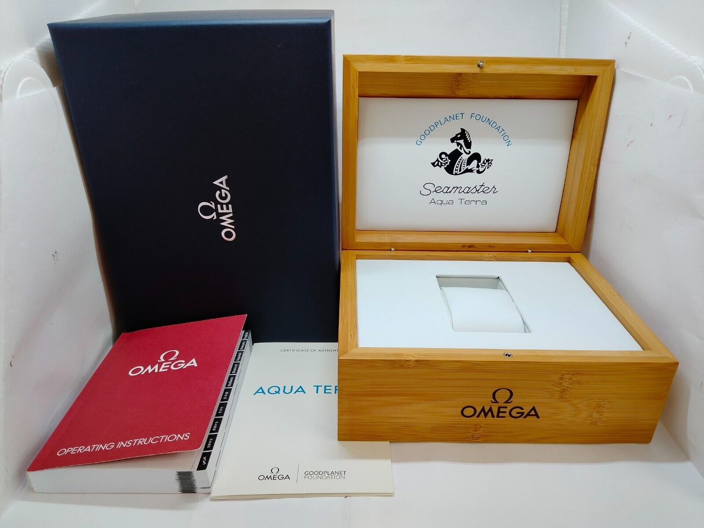 GENUINE OMEGA Seamaster Speedmaster Aqua Terra watch box case booklet 1010001mS