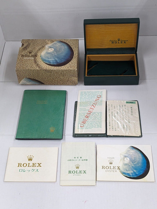 VINTAGE GENUINE ROLEX 1601 Datejust watch box case 68.00.2 booklet 230910001yS