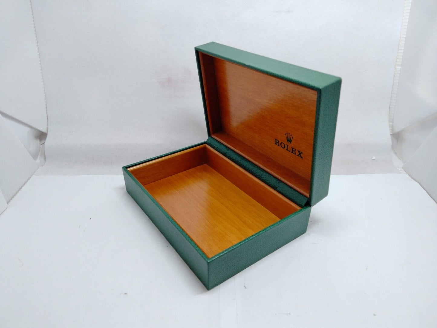 VINTAGE GENUINE ROLEX Green watch box case 68.00.08 no inner cushion 1223004y3S