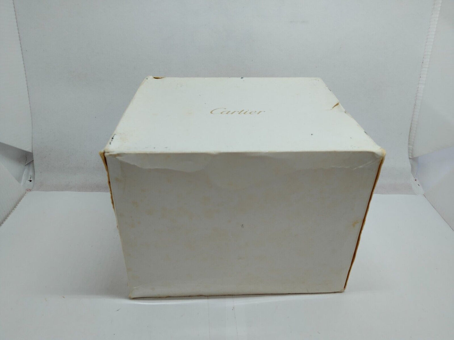 VINTAGE GENUINE CARTIER Red watch box case leather white wood 230531003yS