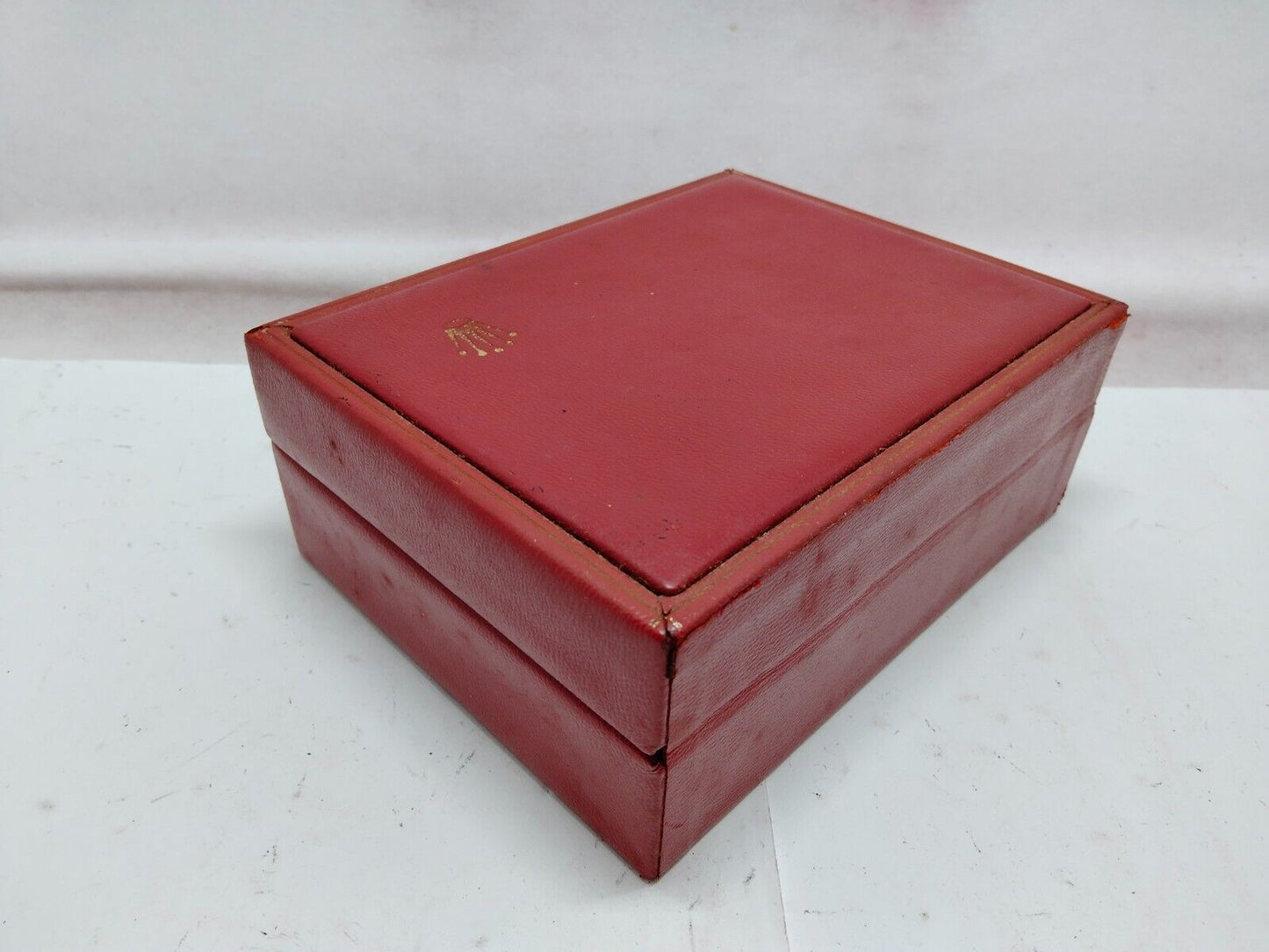 VINTAGE GENUINE ROLEX Red watch box case 14.00.02 no inner wood 230630001y2S