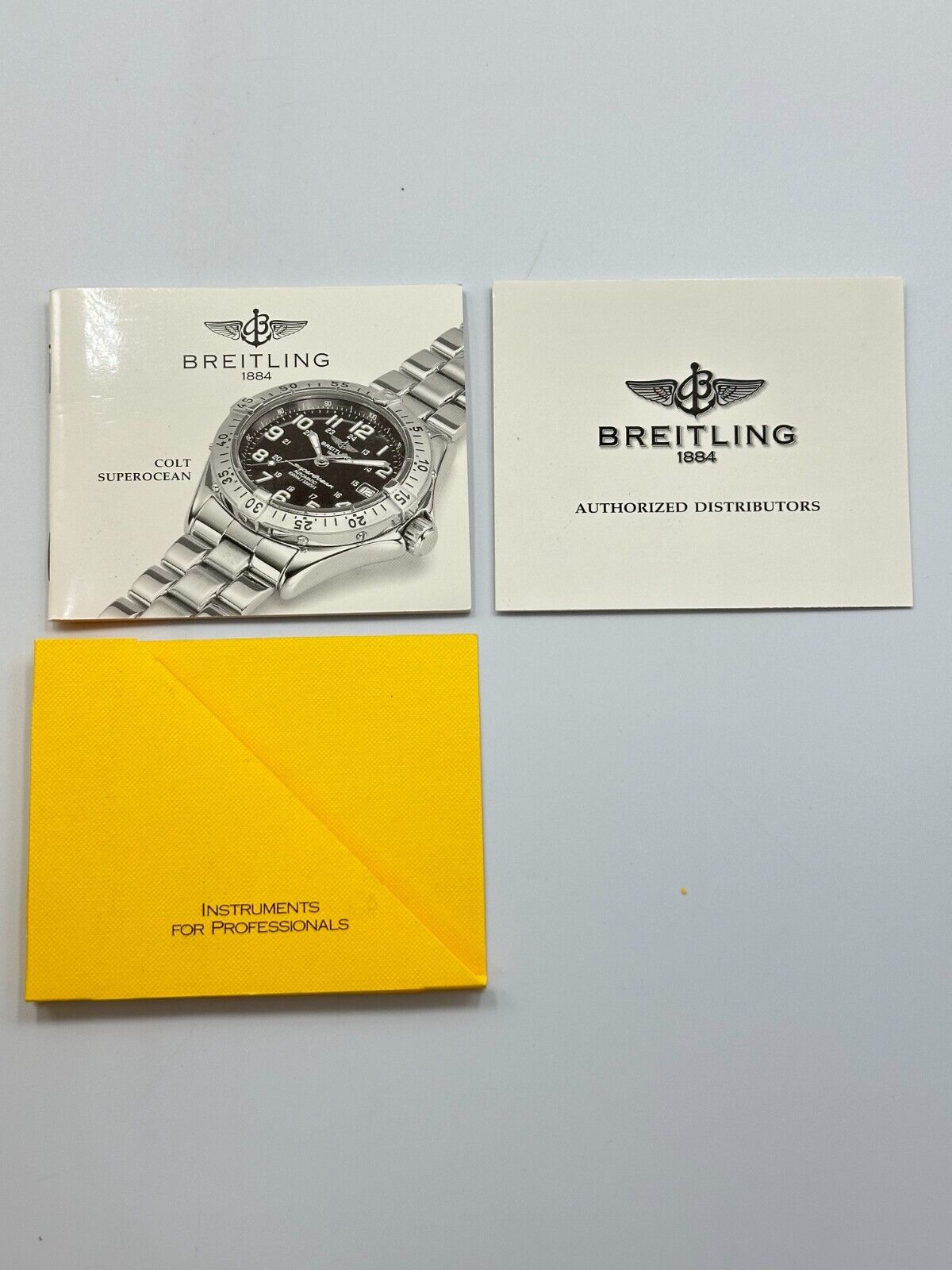 VINTAGE GENUINE BREITLING Orange watch box case wood booklet 240220002y2A