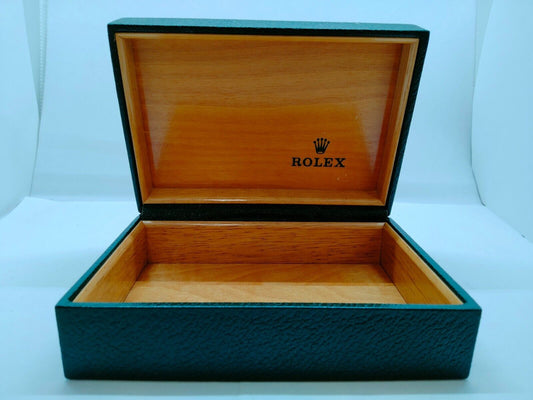 VINTAGE GENUINE ROLEX watch box case no inner cushion 68.00.55 Green 0521003y8S