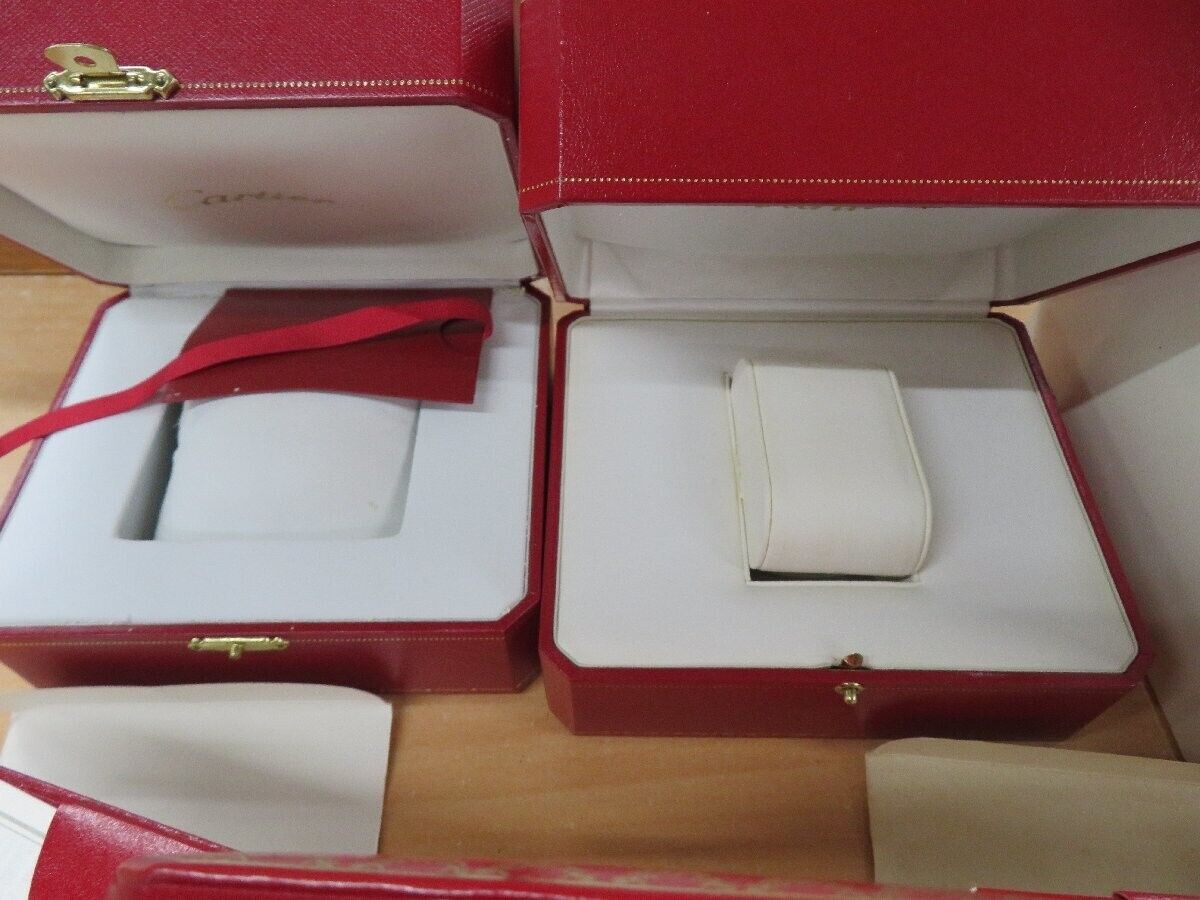 Cartier COWA Red watch box case jewelry 17 set warranty guarantee 231125008yS