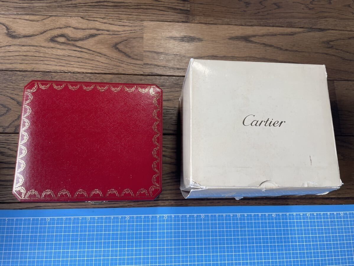 VINTAGE GENUINE CARTIER Red watch box case wood leather Booklet 231228001yS