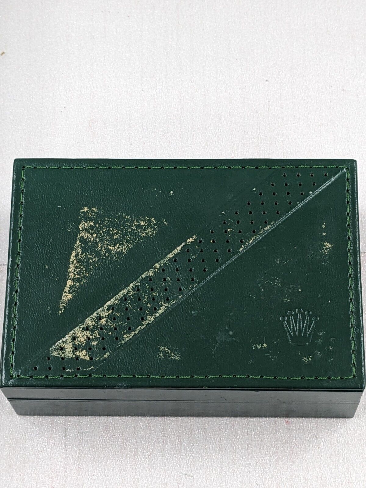 VINTAGE GENUINE ROLEX Green watch box case 68.00.2 leather no inner 231109004y8S