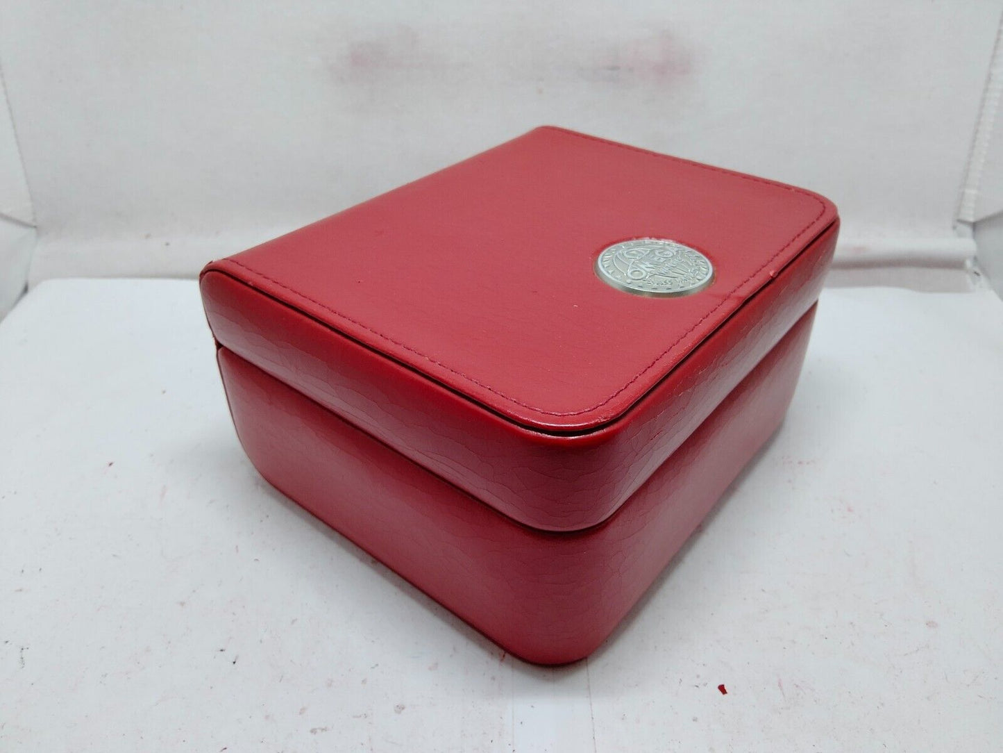 VINTAGE GENUINE OMEGA Speedmaster Seamaster watch box case red 230829014yS