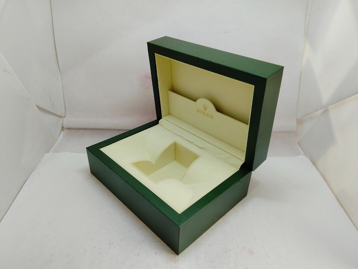 VINTAGE GENUINE ROLEX Green watch box case 31.00.04 wave no inner 231107014y2S