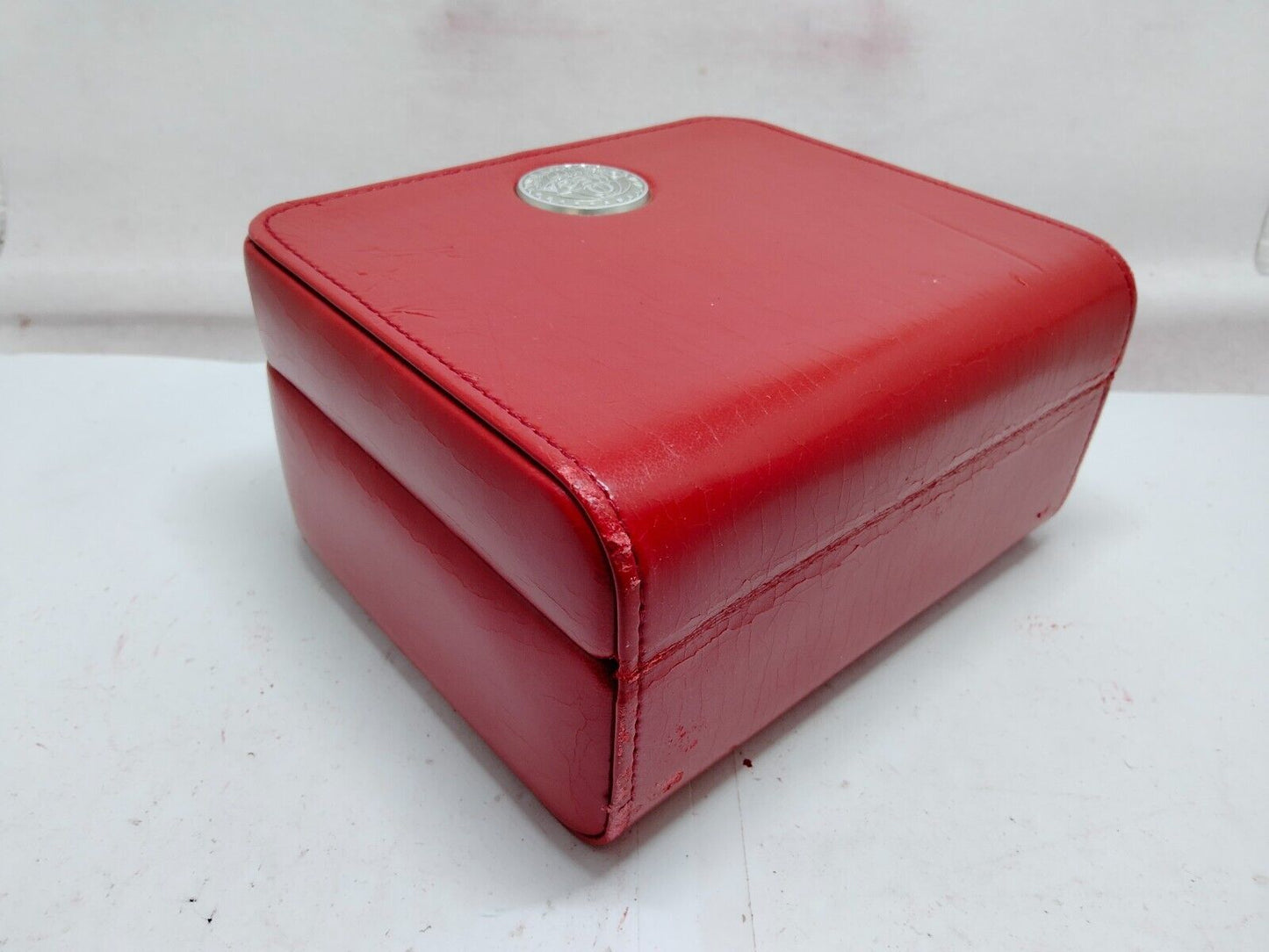 VINTAGE GENUINE OMEGA Seamaster Speedmaster watch box case red wood 230814007yS