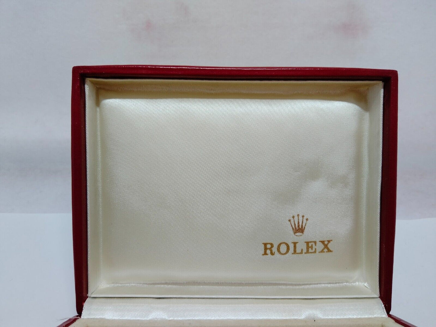 VINTAGE GENUINE ROLEX watch box case no inner cushion 14.00.02 red 1120011y5S