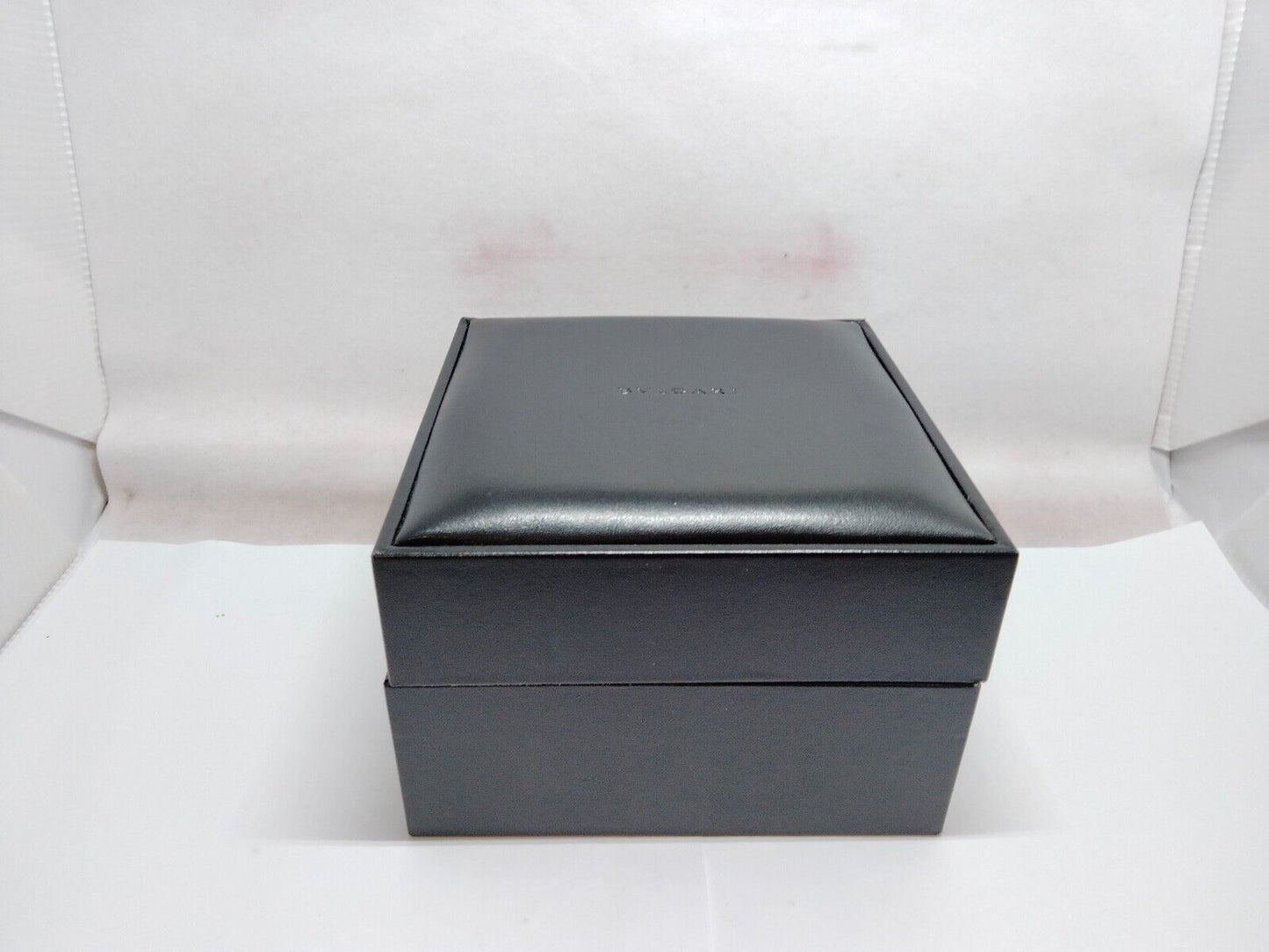 BVLGARI watch box case warranty guarantee booklet black leather wood 230628001yS