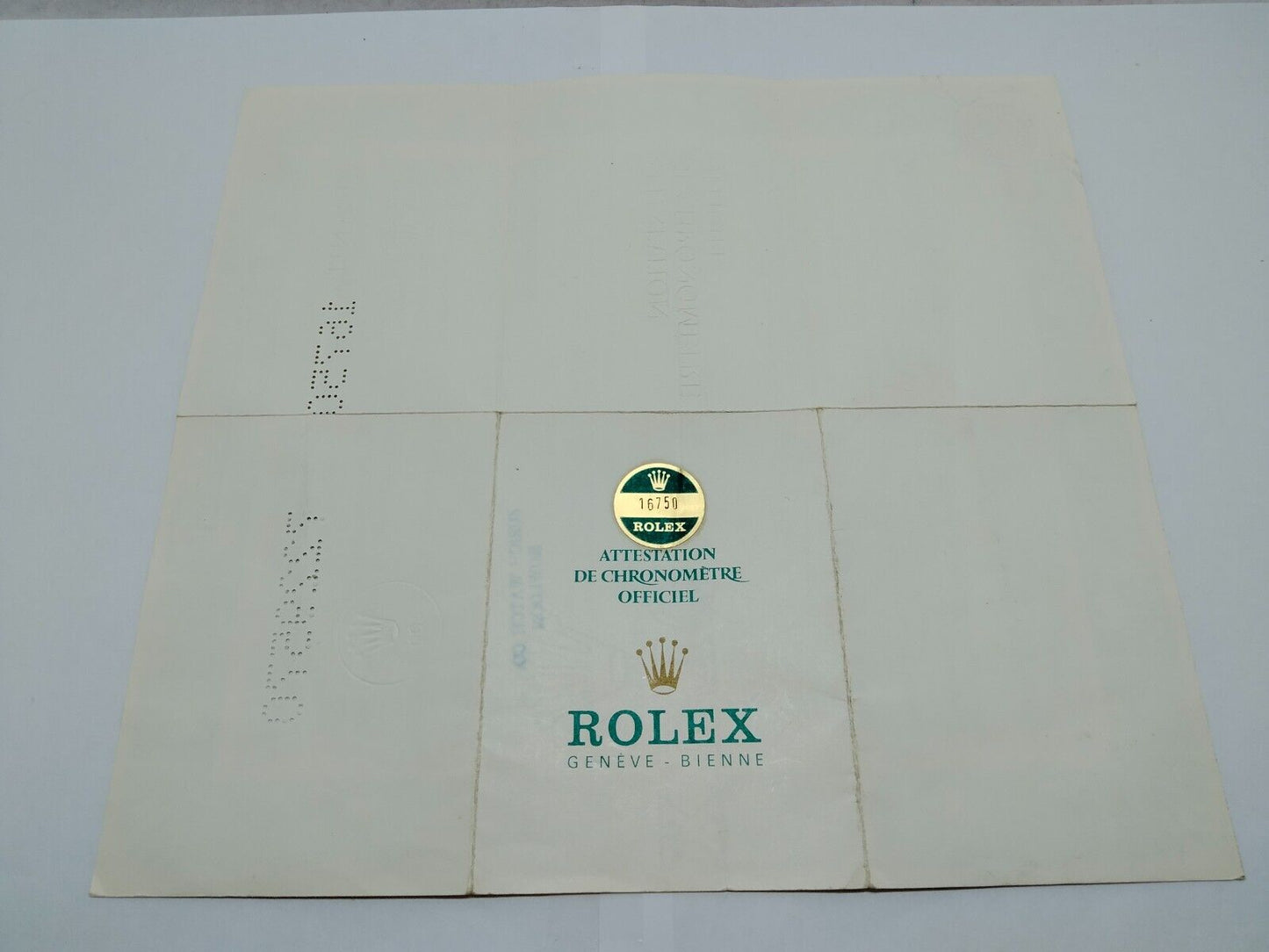 VINTAGE GENUINE ROLEX 16750 GMT-MASTER Watch paper 1982 0220001yS