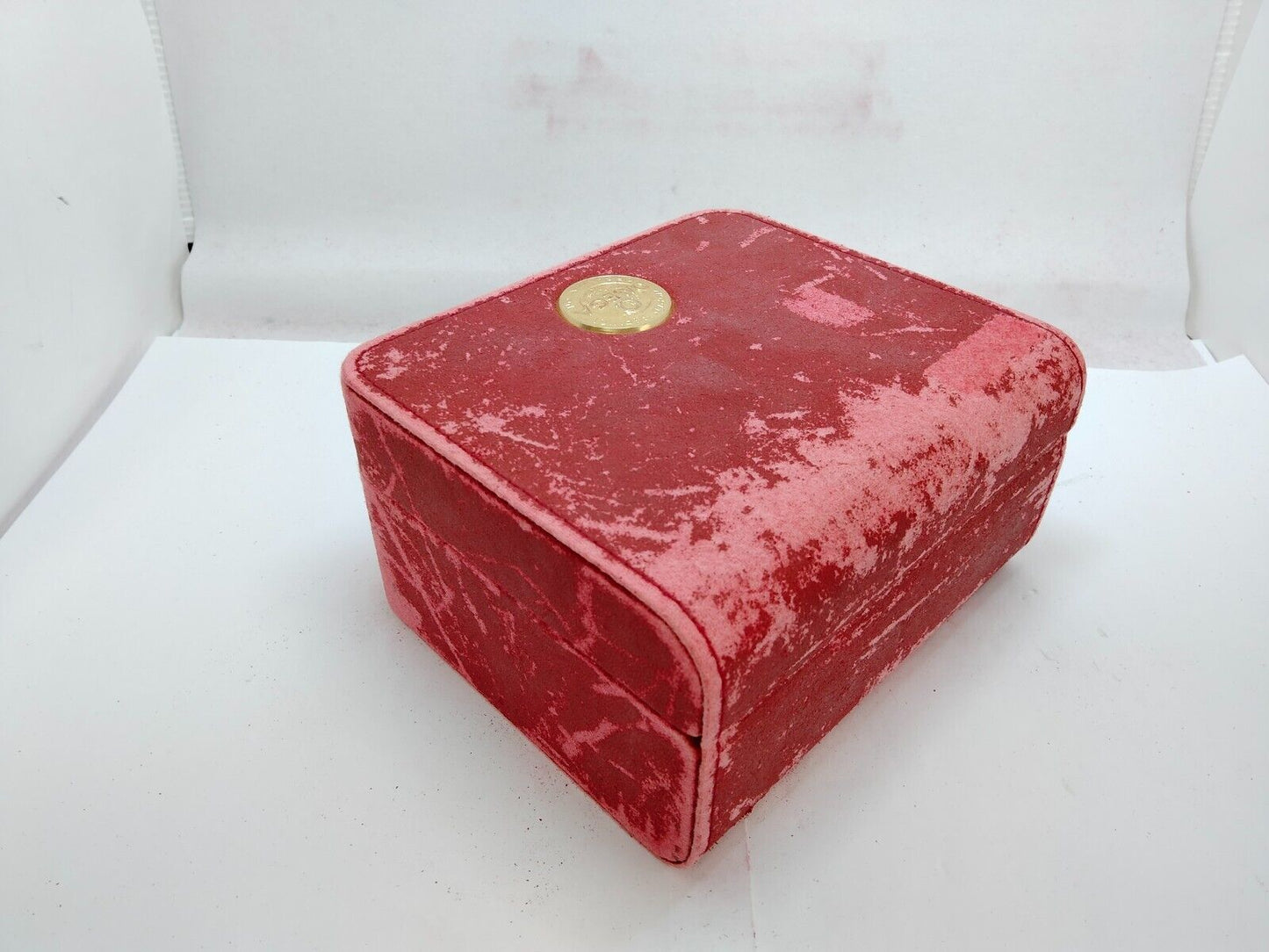 VINTAGE GENUINE OMEGA Speedmaster Seamaster red watch box case leather 0915003yS