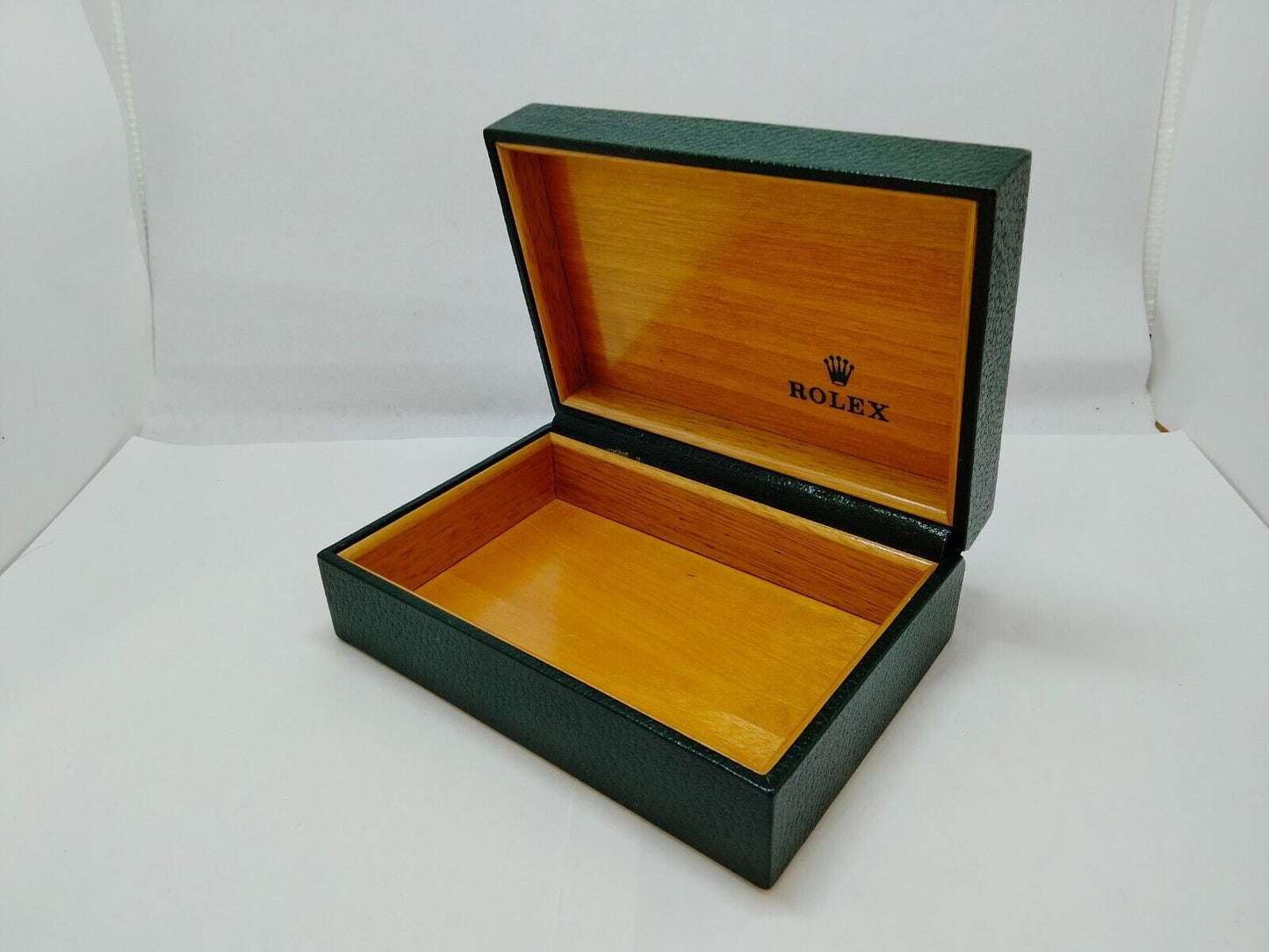 VINTAGE GENUINE ROLEX watch box case no inner cushion 68.00.55 Green 0611002yS