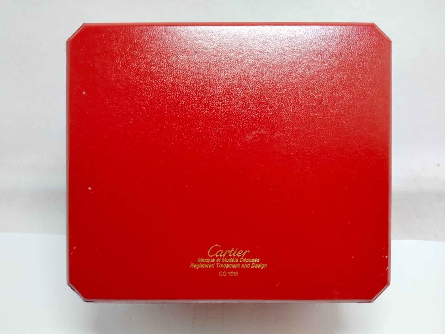 VINTAGE GENUINE CARTIER CO1018 watch box case red wood booklet 230627001yS