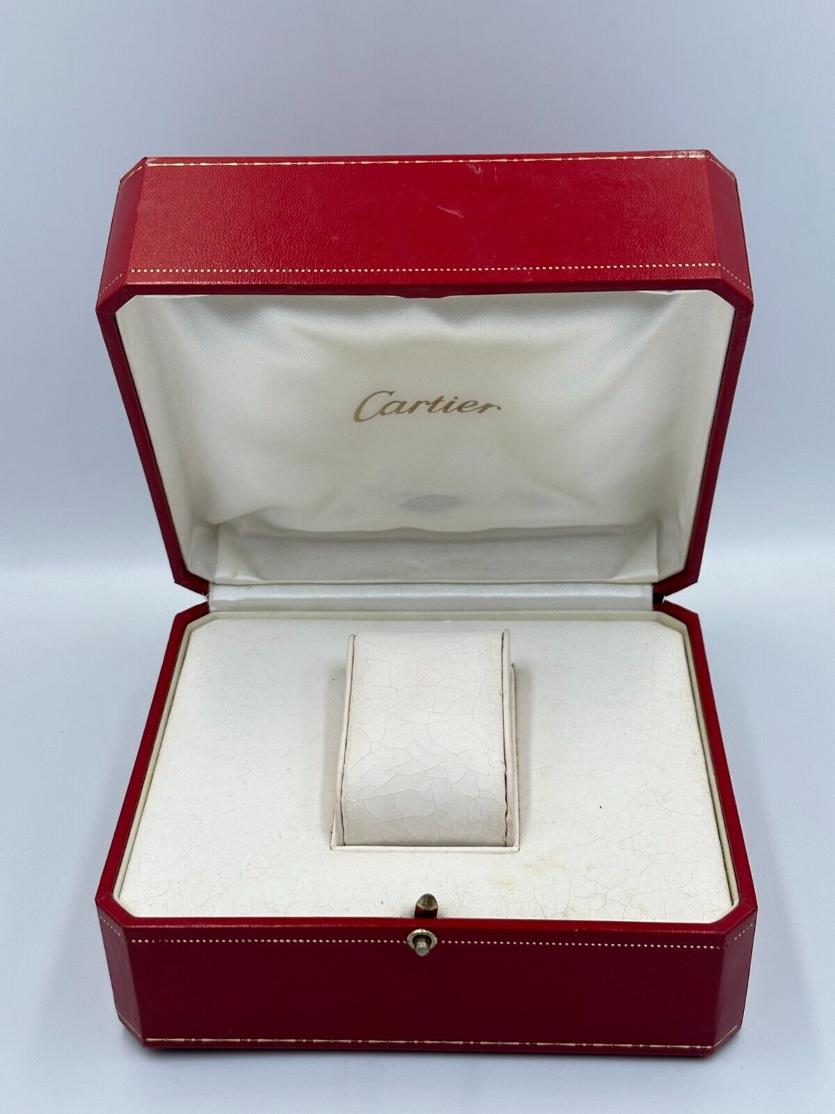 VINTAGE GENUINE Cartier watch box case CO1018 leather red booklet 240218004yA