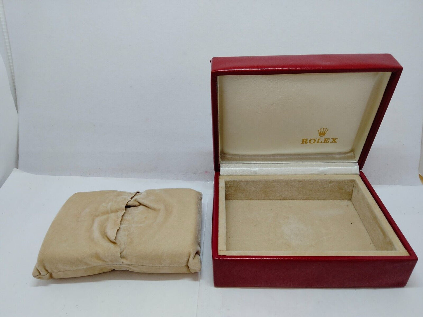 VINTAGE GENUINE ROLEX red watch box case 14.00.02 0707003y8S