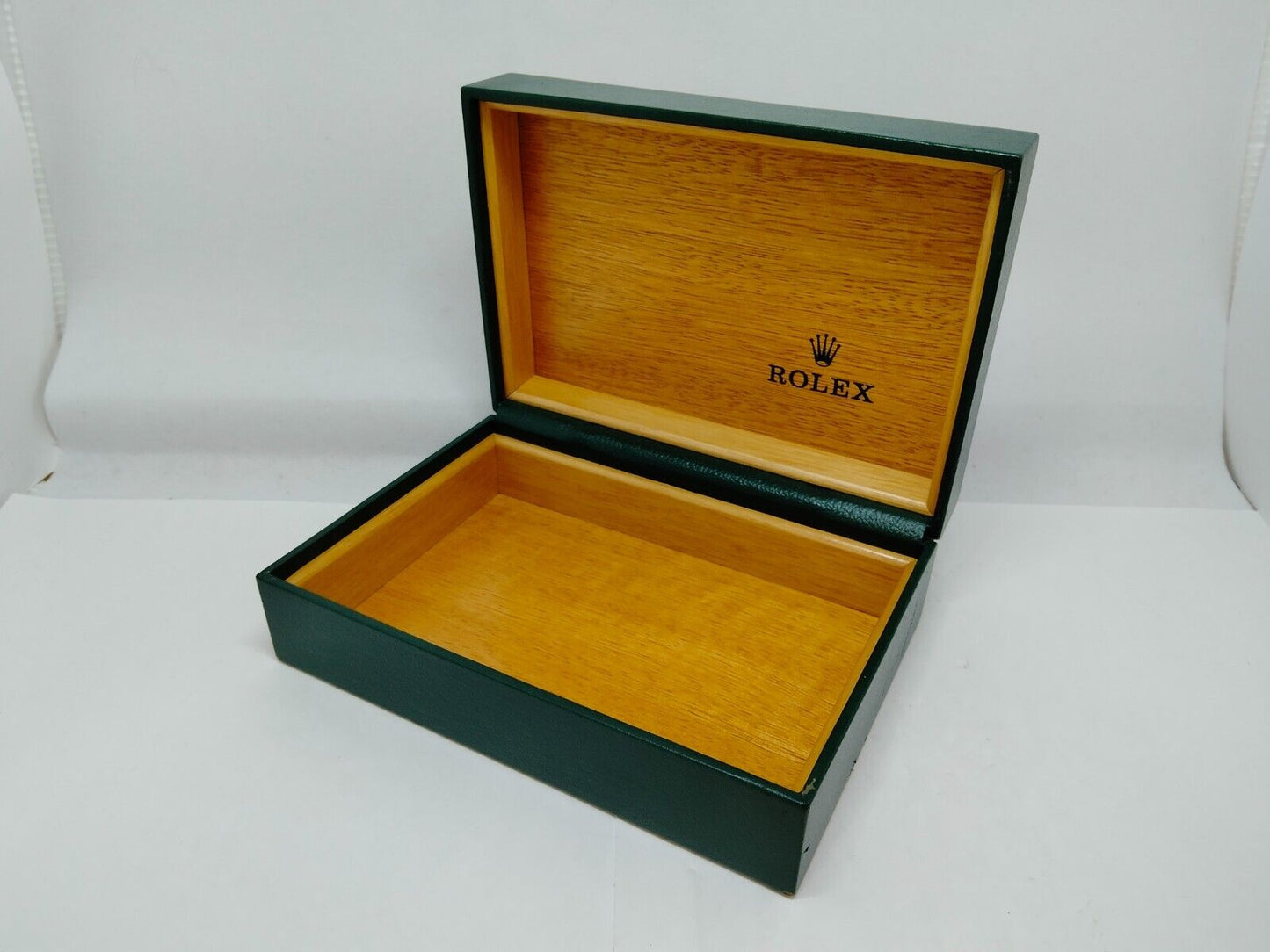 VINTAGE GENUINE ROLEX watch box case no inner cushion 68.00.71 Green 0619001y10S