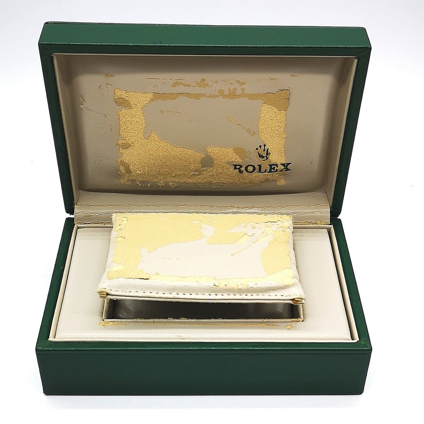 VINTAGE GENUINE ROLEX watch box case 68.00.2 Green 14.5cm 10cm 0429008e1