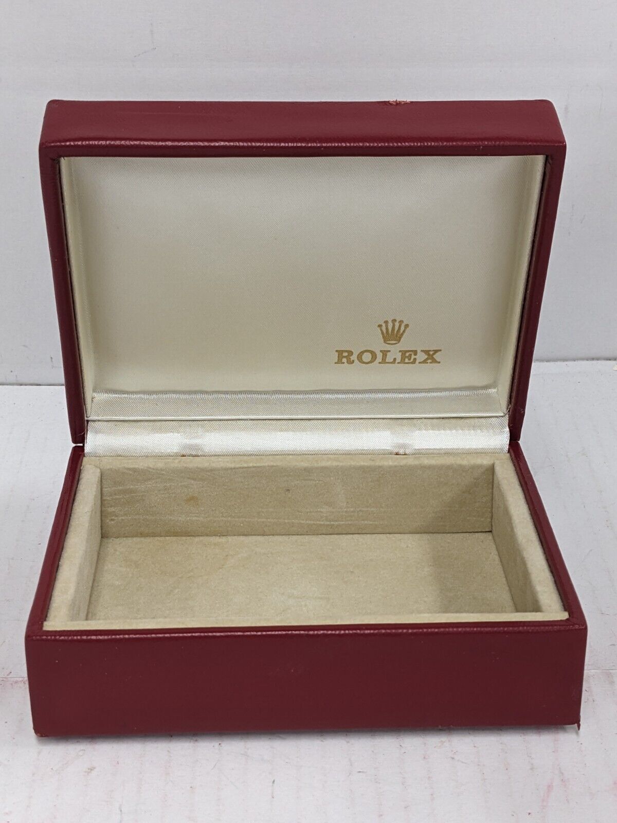 VINTAGE GENUINE ROLEX Red watch box case no inner cushion 14.00.02 231017007yS