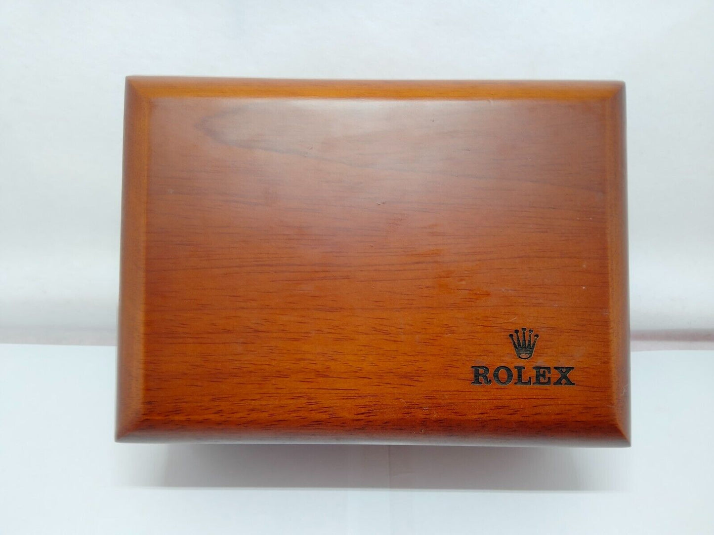 VINTAGE GENUINE ROLEX Watch Box case Wood Green no inner cushion 1115007y3S