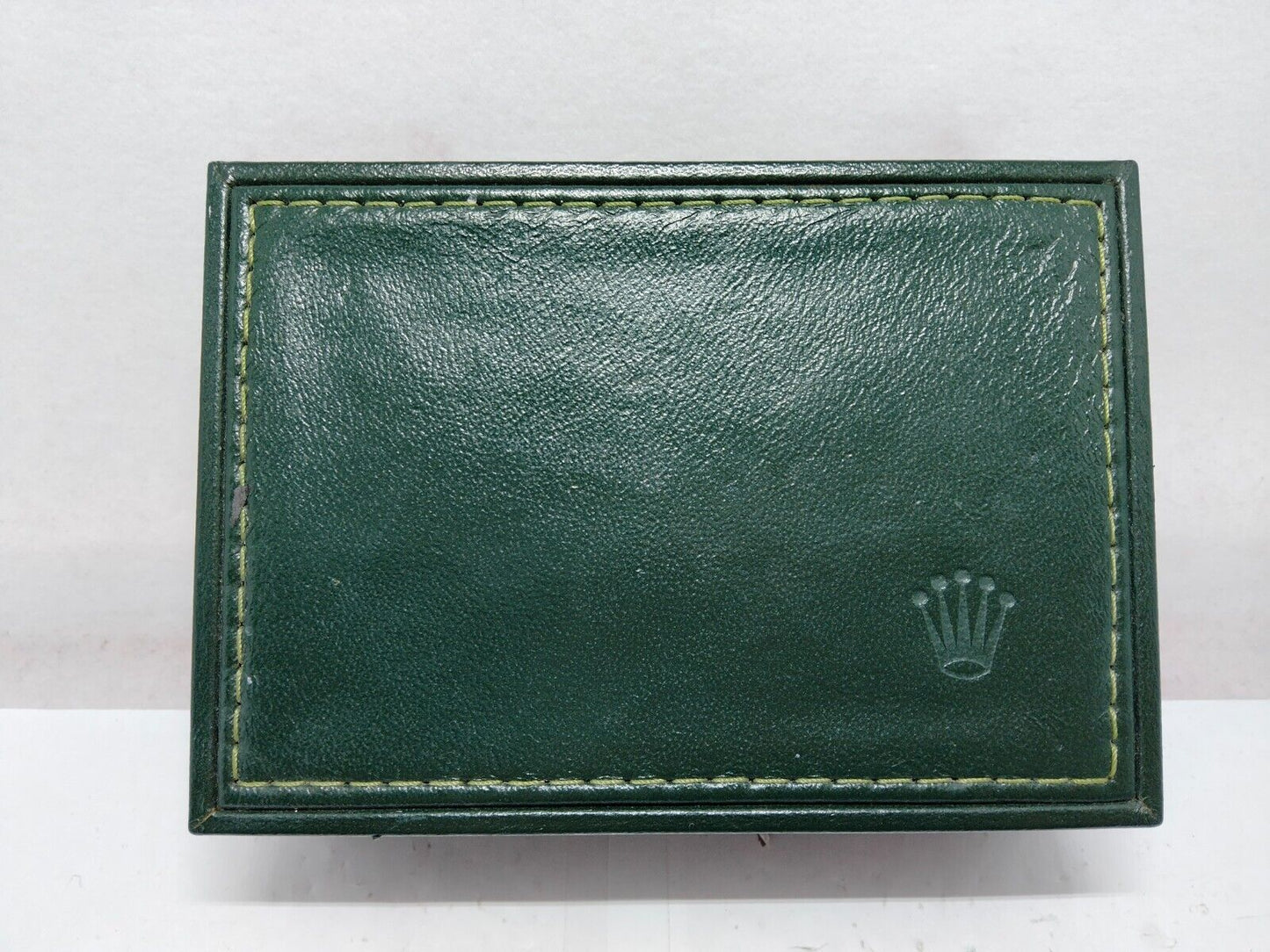 VINTAGE GENUINE ROLEX watch box case 68.00.02 Green no inner wood 0208001y4S